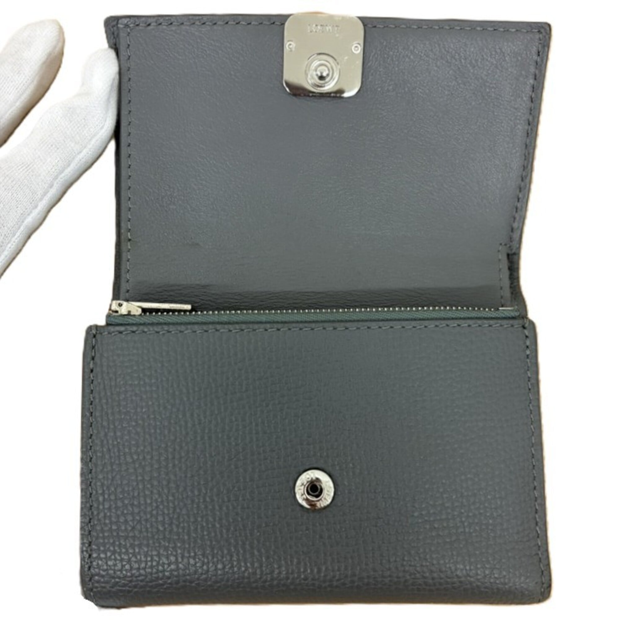 Loewe Gray Wallet (Tri-Fold) (Pre-Owned)