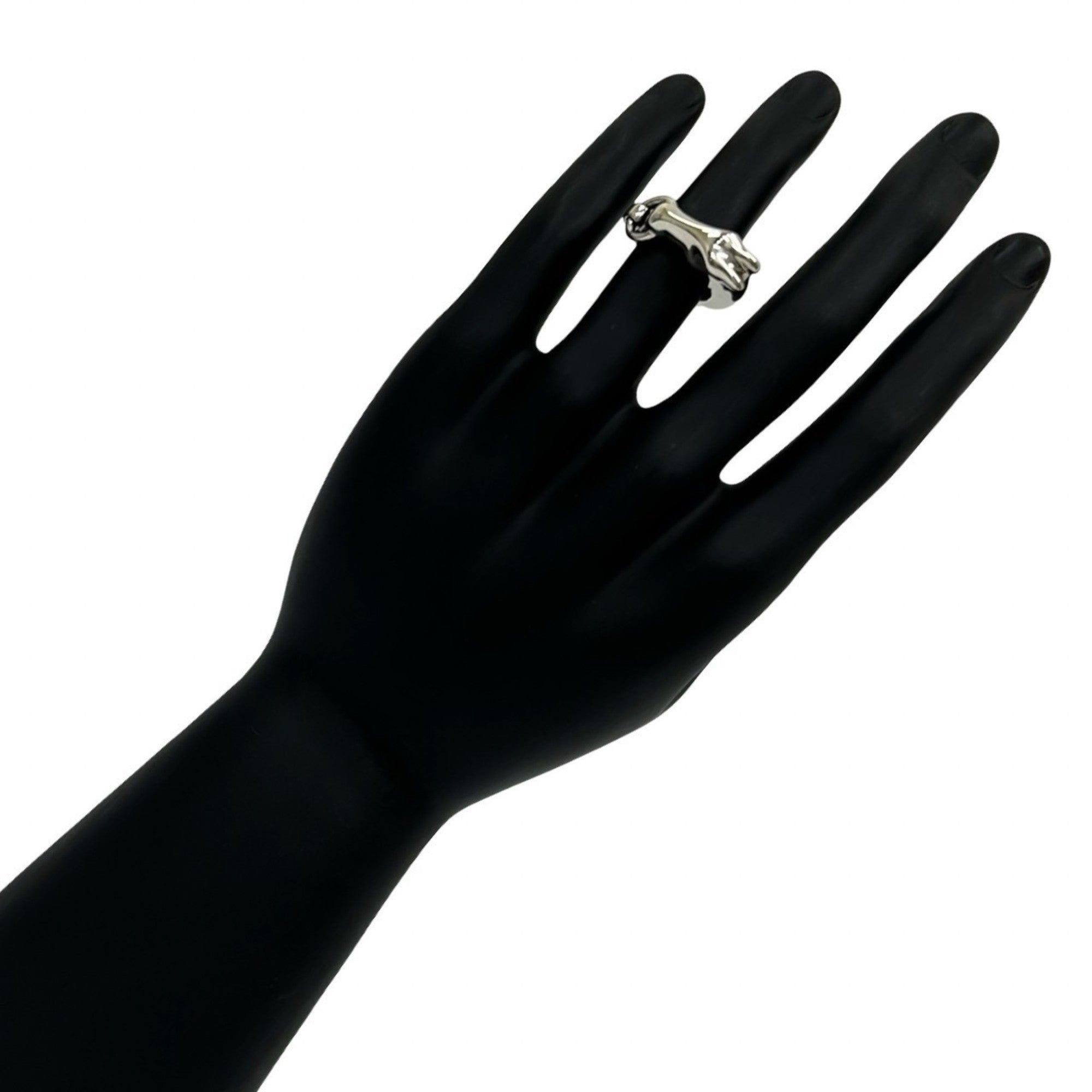 Hermes Silver Silver 925 Band Ring (Pre-Owned)