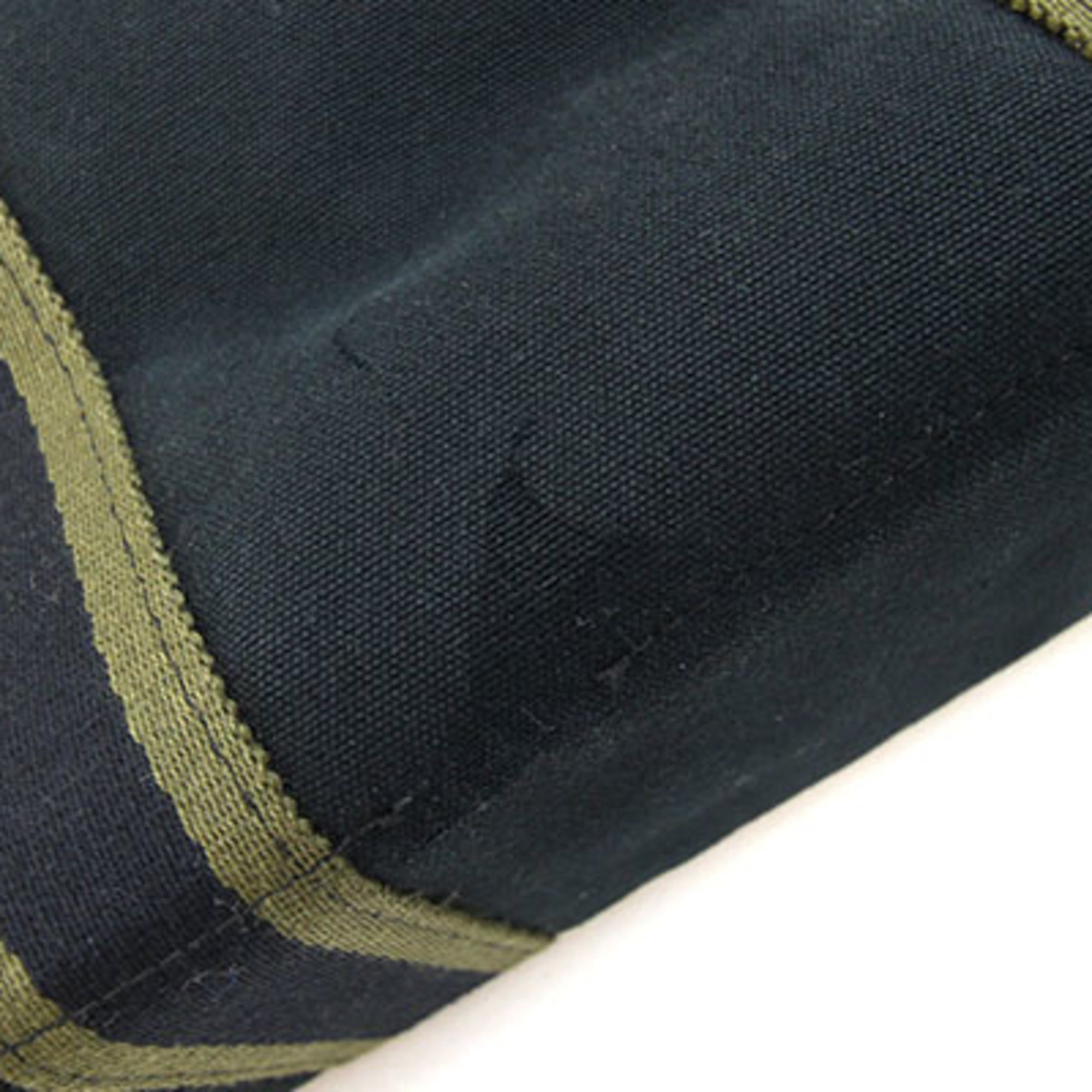 Hermes Navy Olive Cotton Canvas Tote Bag (Pre-Owned)
