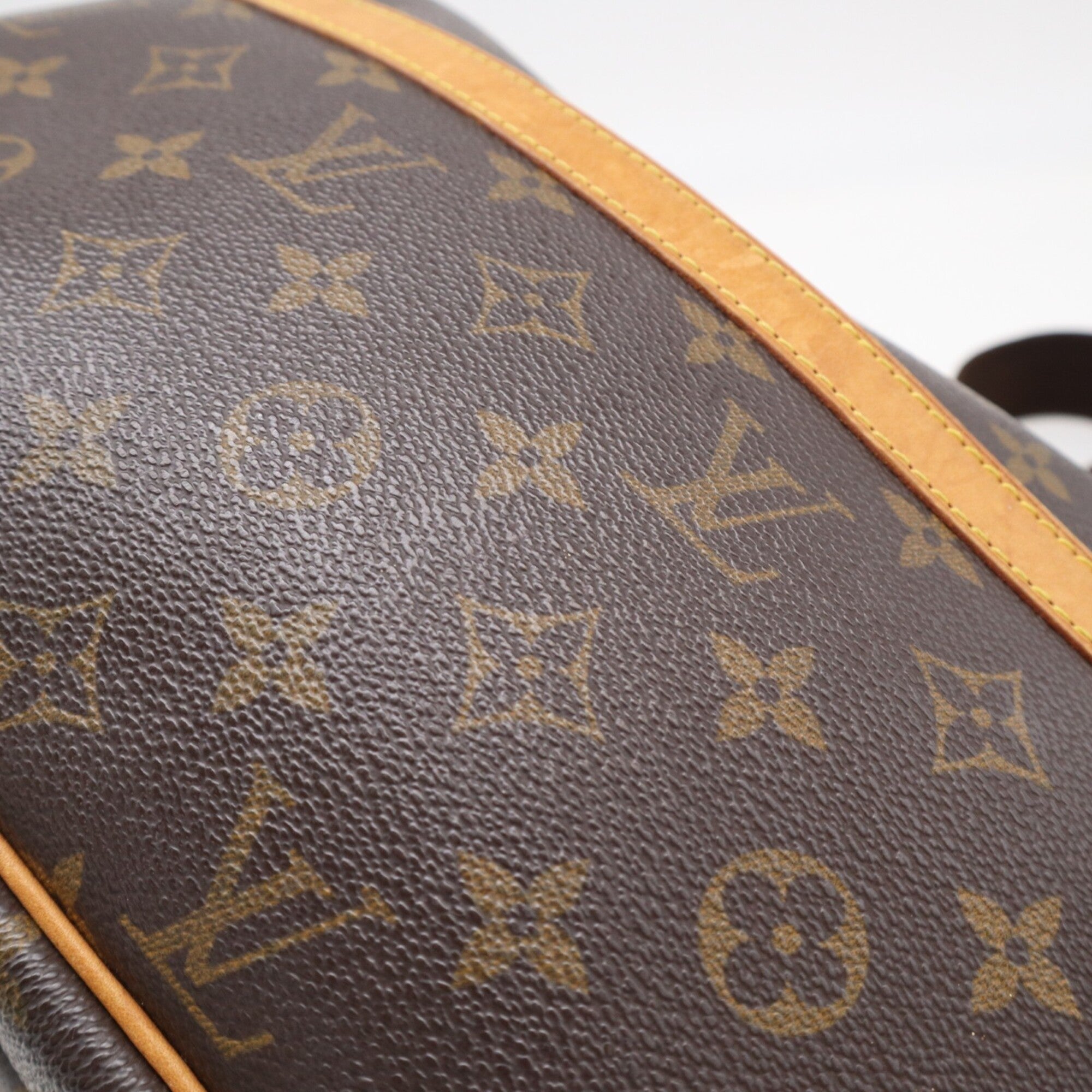 Louis Vuitton Monogram Beige Brown Coated Canvas Leather Shoulder Bag (Pre-Owned)