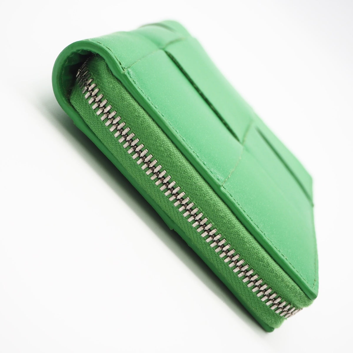 Bottega Veneta Intrecciato Green Leather Wallet (Bi-Fold) (Pre-Owned)