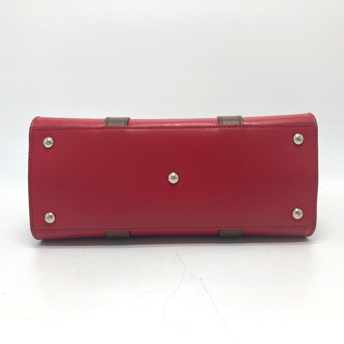 Louis Vuitton Red Color Leather Tote Bag (Pre-Owned)