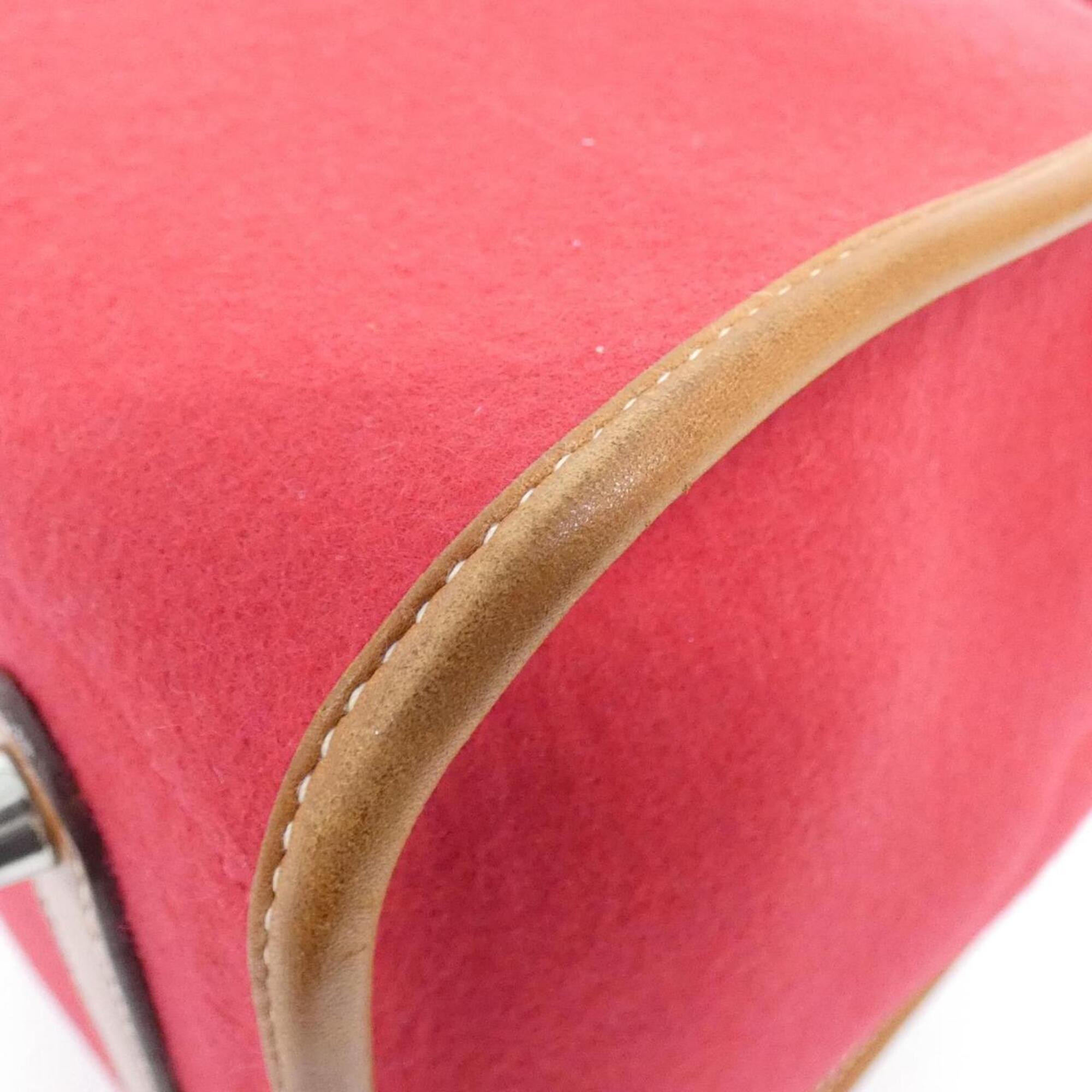 Hermes Fauve Rouge H Felt Barenia Leather Handbag (Pre-Owned)