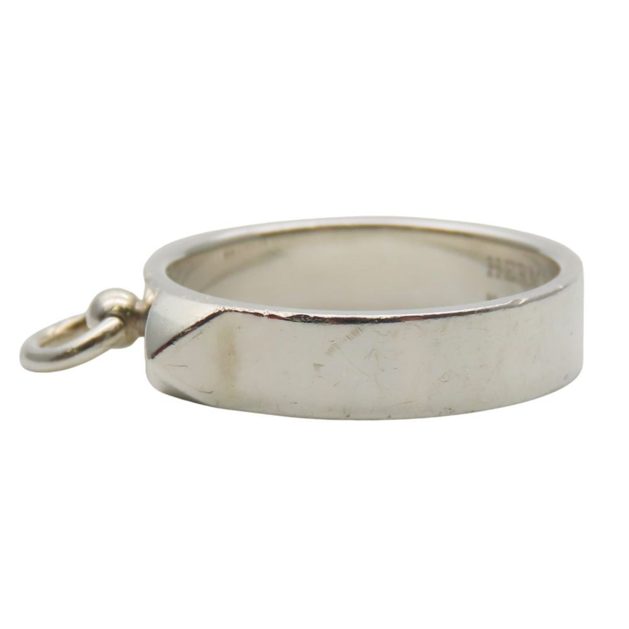 Hermes Silver Silver 925 Band Ring (Pre-Owned)
