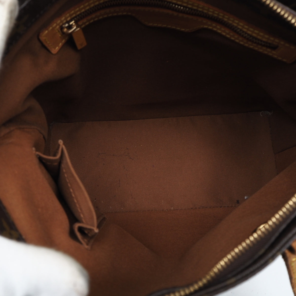 Louis Vuitton Monogram Brown Coated Canvas Leather Handbag (Pre-Owned)