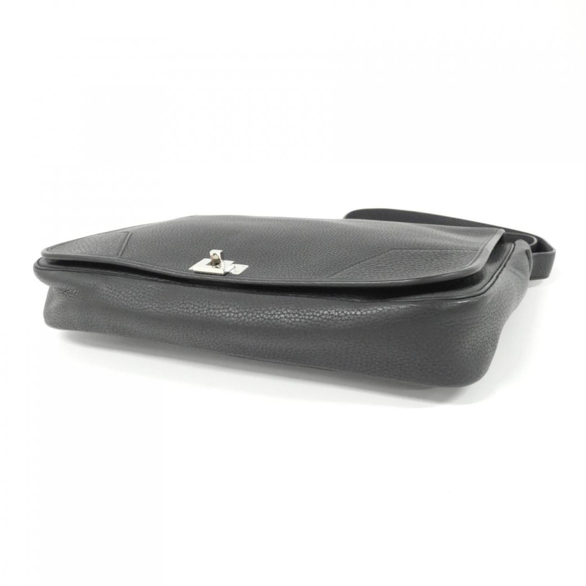 Hermes Black Taurillon Clemence Leather Handbag (Pre-Owned)