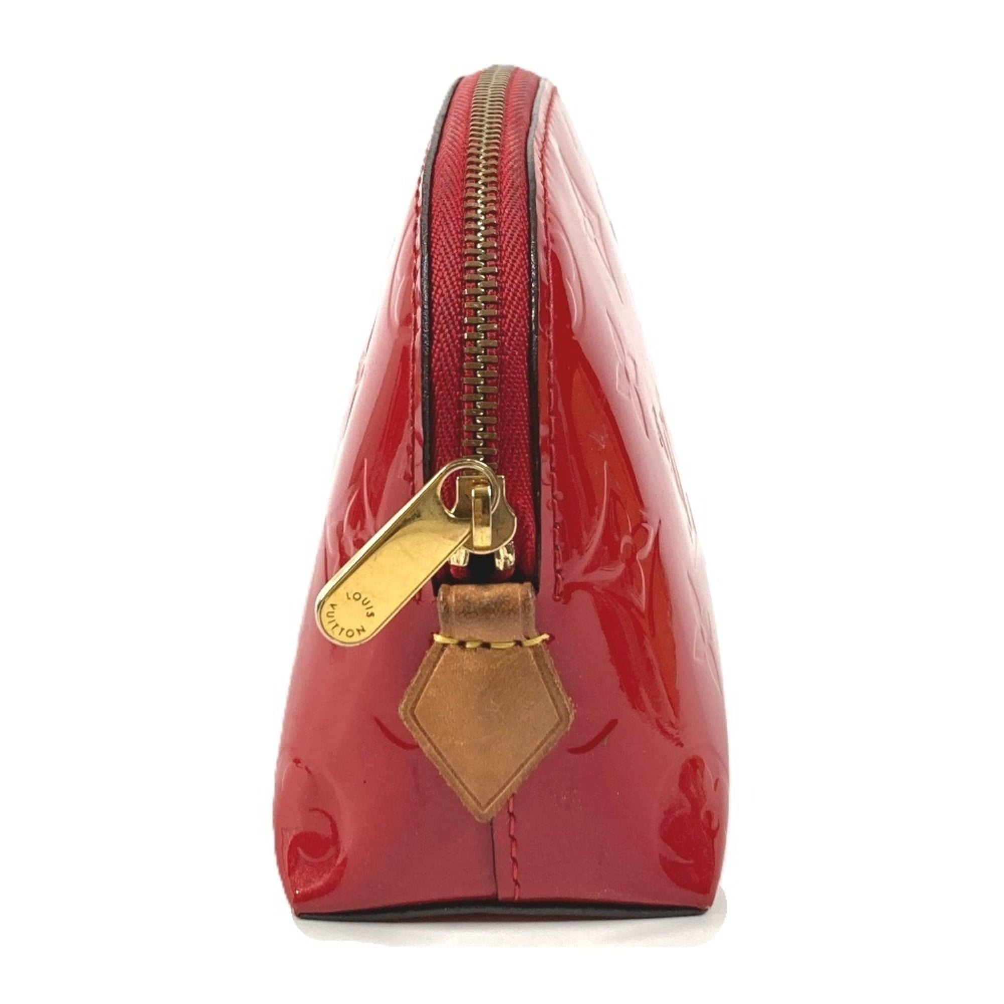 Louis Vuitton Monogram Vernis Cerise Red Color Monogram Vernis Pouch (Pre-Owned)