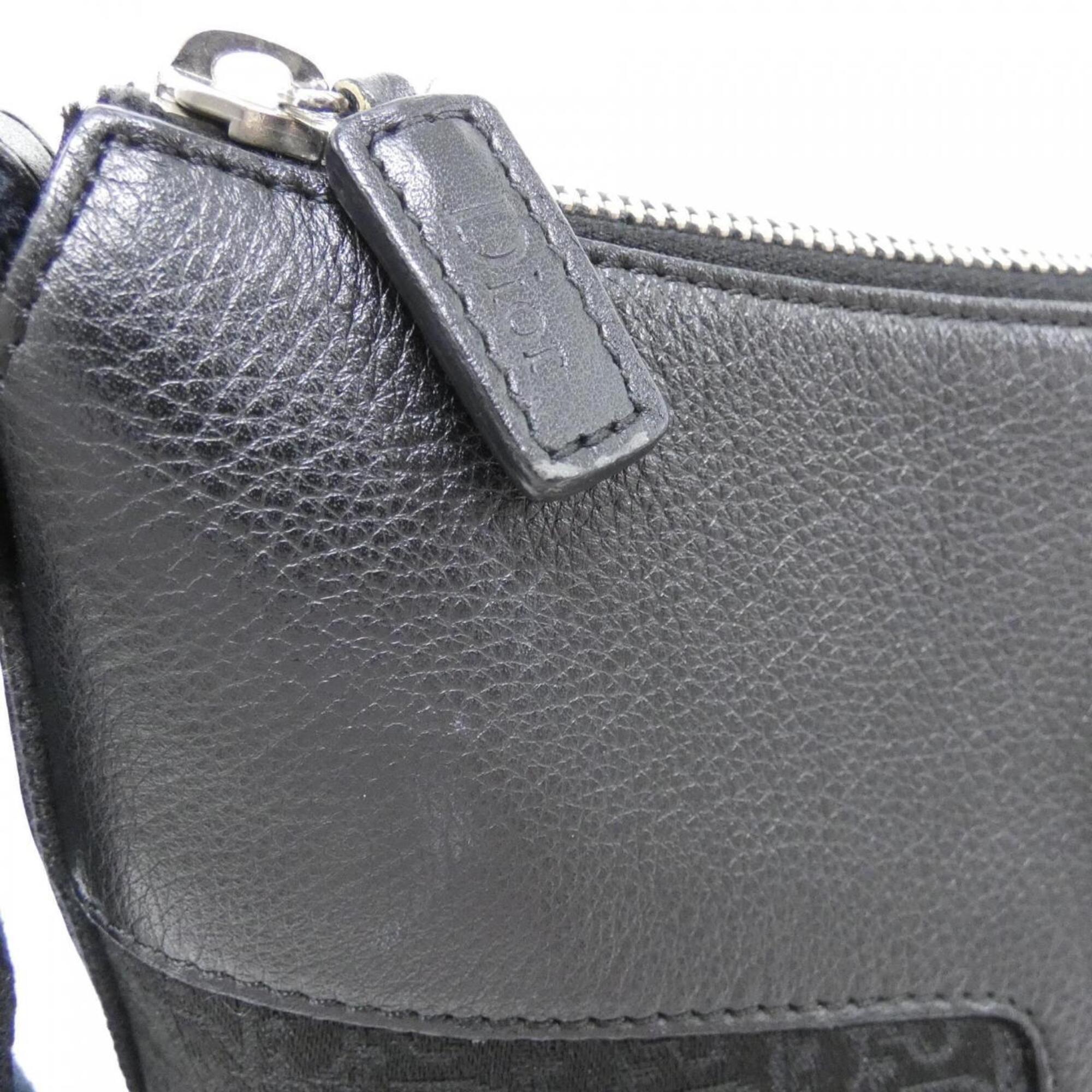 Christian Dior Black Canvas Shoulder Bag (Pre-Owned)