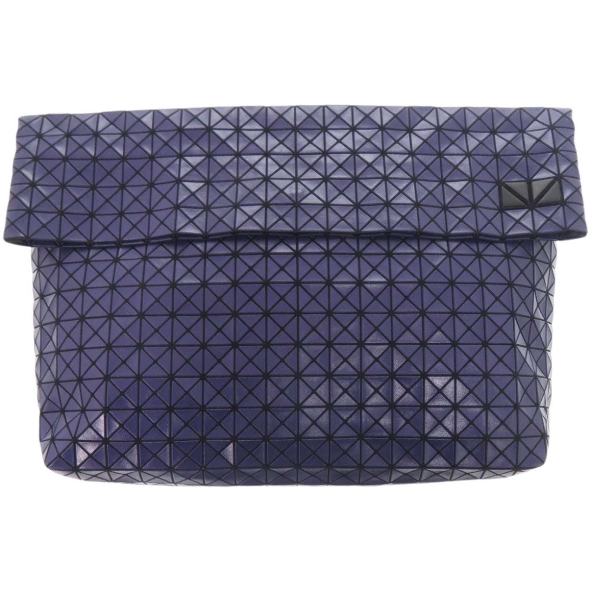 Issey Miyake Purple Pvc Cotton Clutch Bag (Pre-Owned)