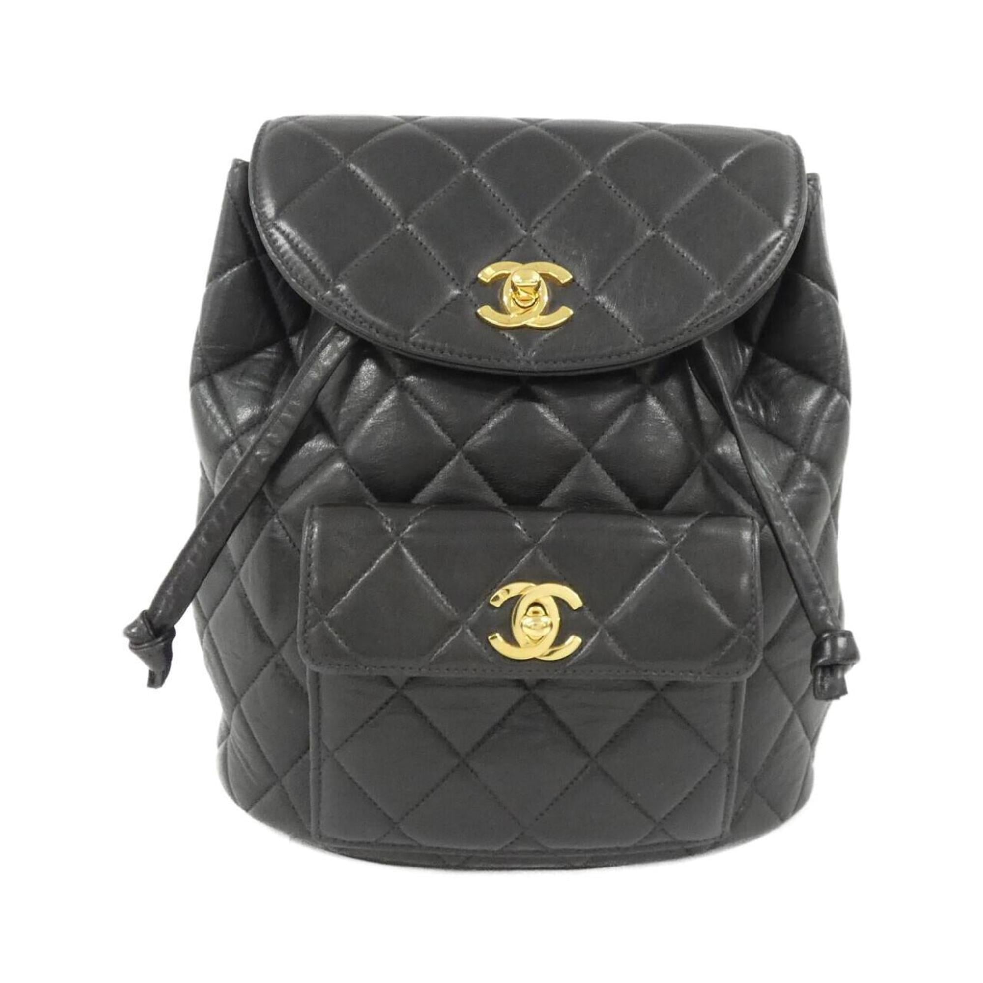Chanel Black Leather Backpack (Pre-Owned)