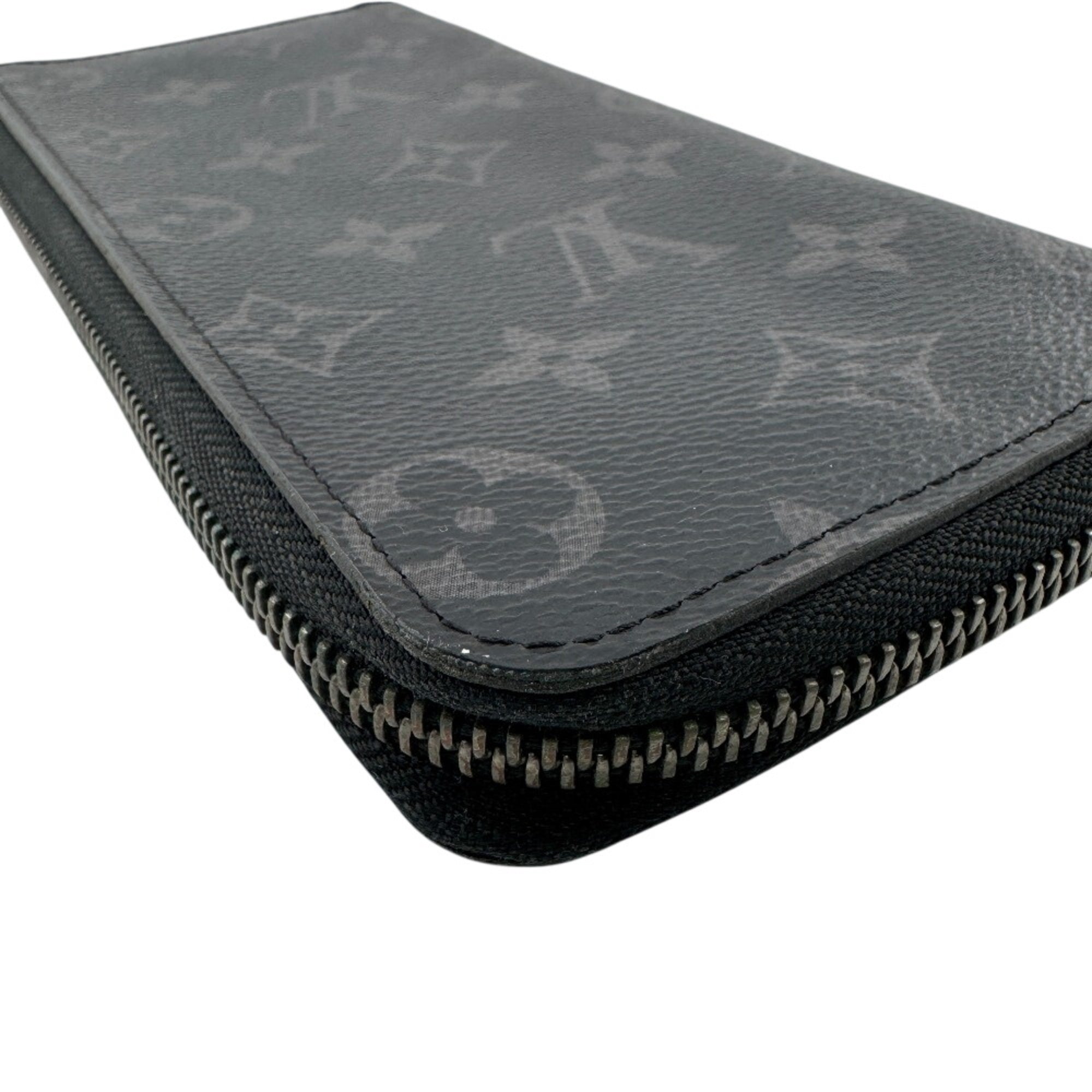 Louis Vuitton Black Leather Long Wallet (Bi-Fold) (Pre-Owned)