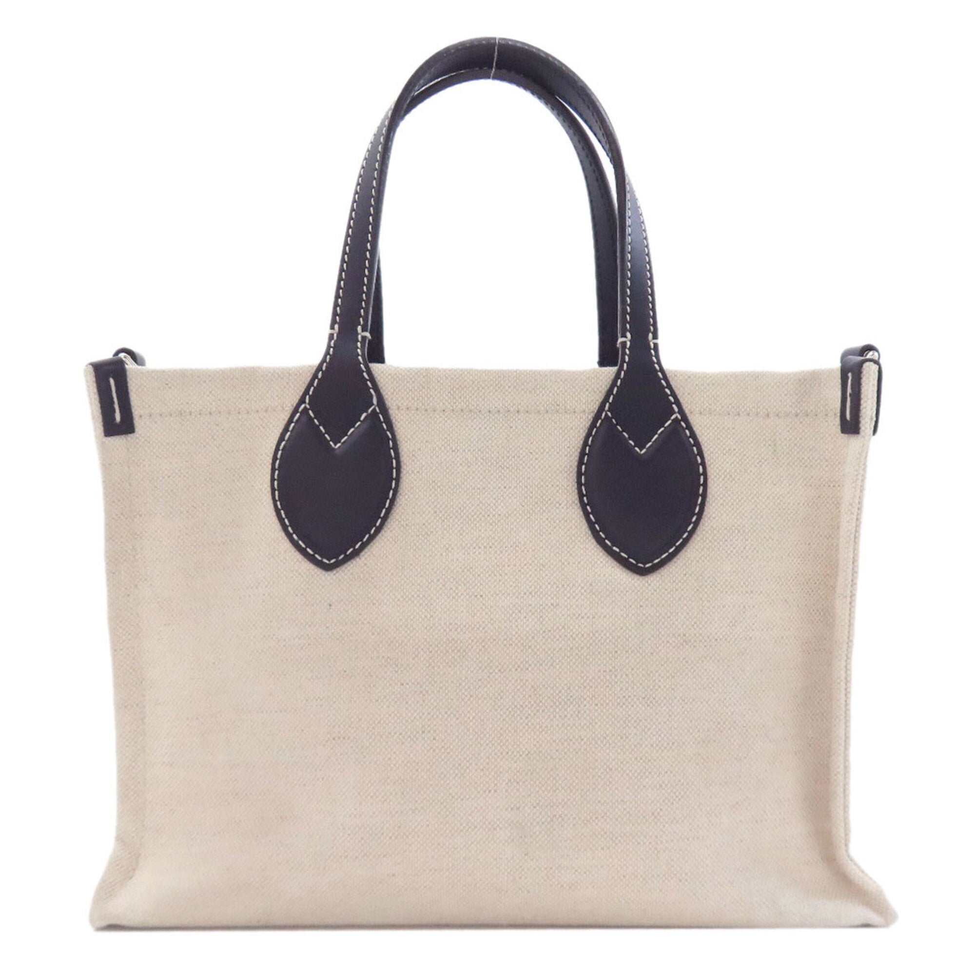 Gucci Navy White Canvas Handbag (Pre-Owned)