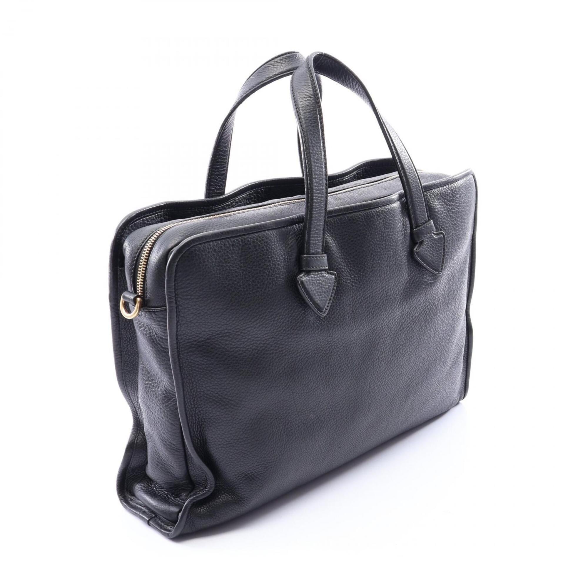Loewe Black Leather Briefcase Handbag (Pre-Owned)