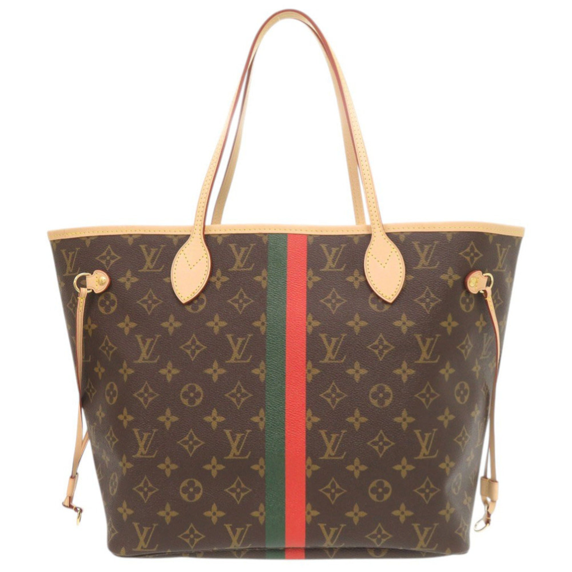 Louis Vuitton Brown Light Blue Monogram Monogram Handbag Tote Bag (Pre-Owned)