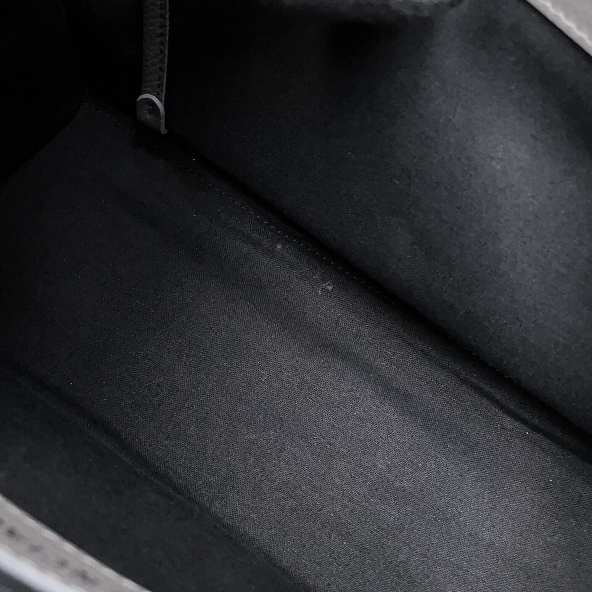 Balenciaga Dark Gray Leather Canvas Handbag Tote Bag (Pre-Owned)