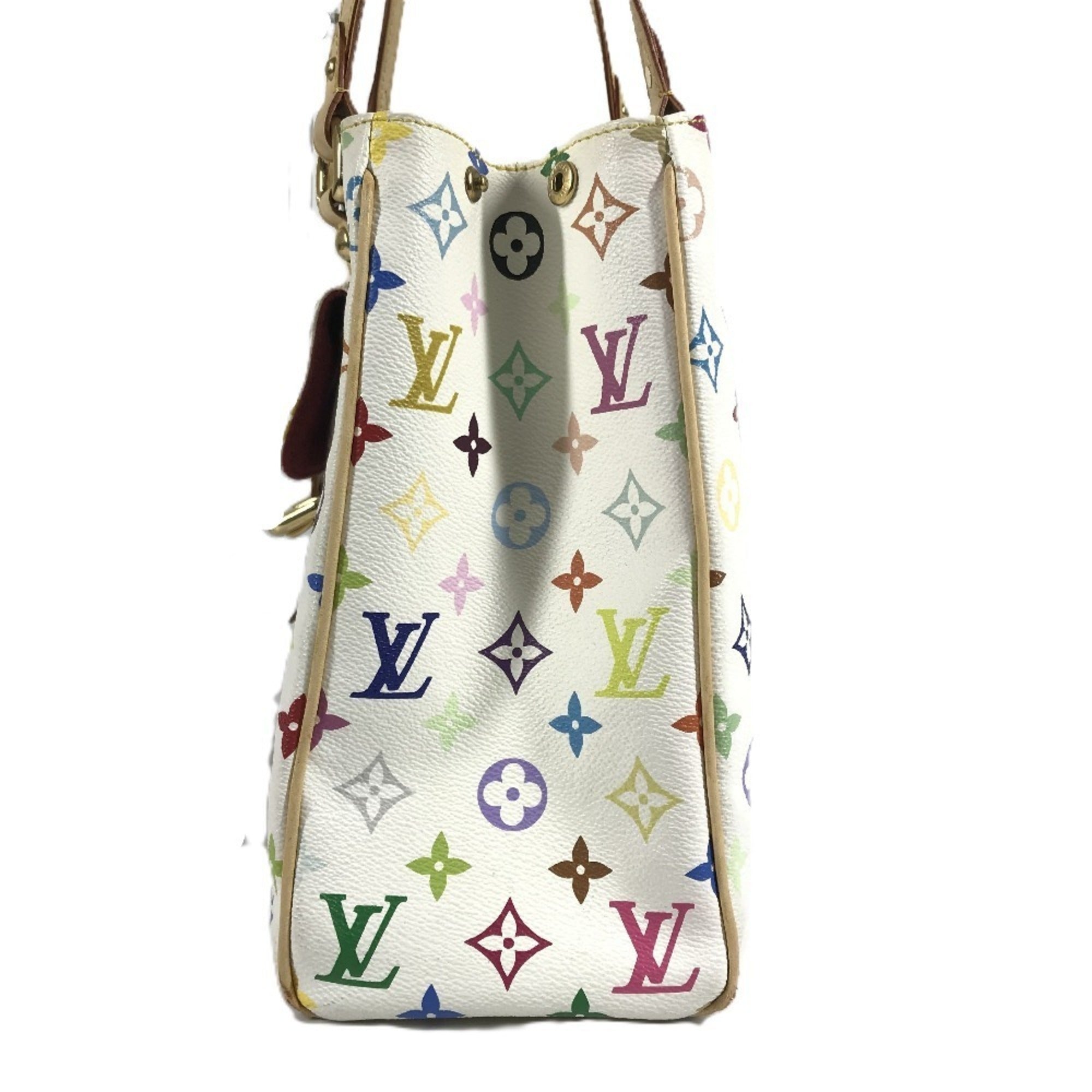 Louis Vuitton Blanc White Monogram Multicolore Shoulder Bag Tote Bag (Pre-Owned)