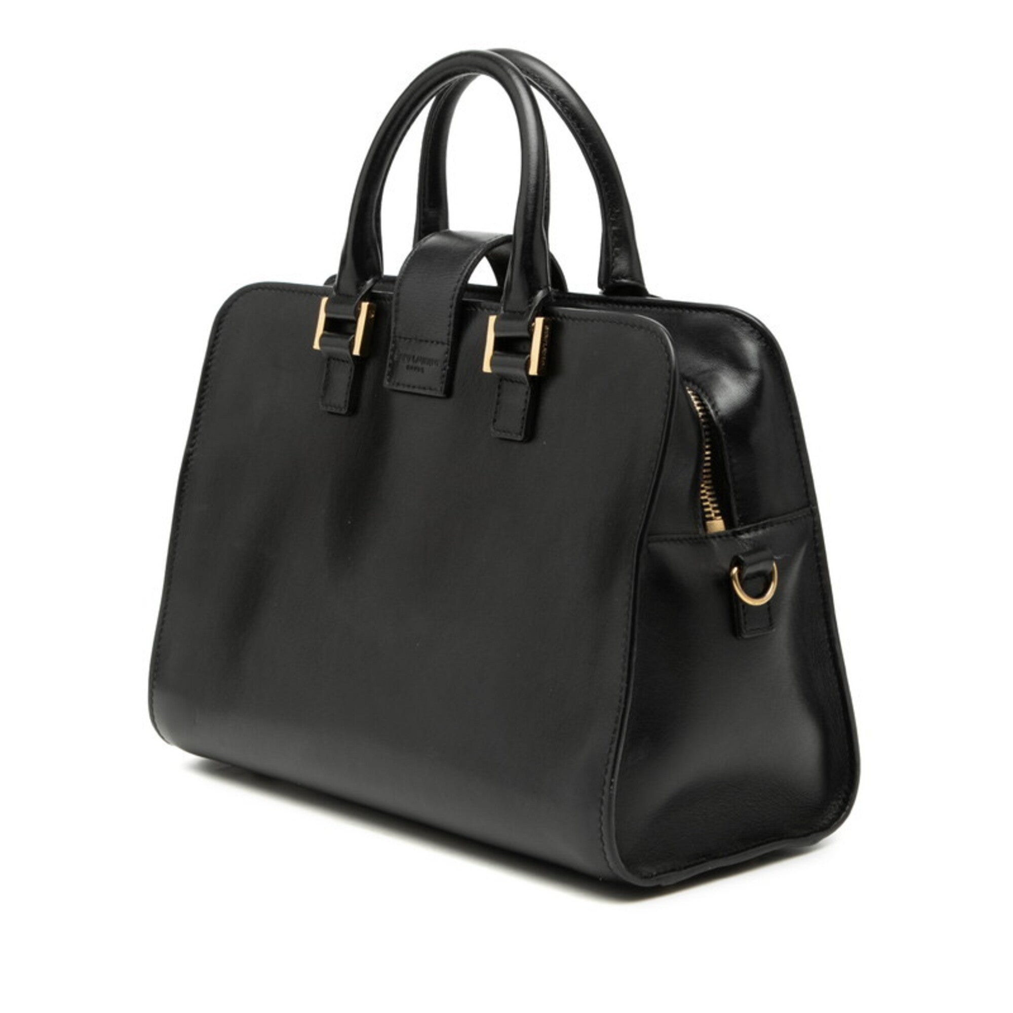 Saint Laurent Black Leather Handbag Shoulder Bag (Pre-Owned)