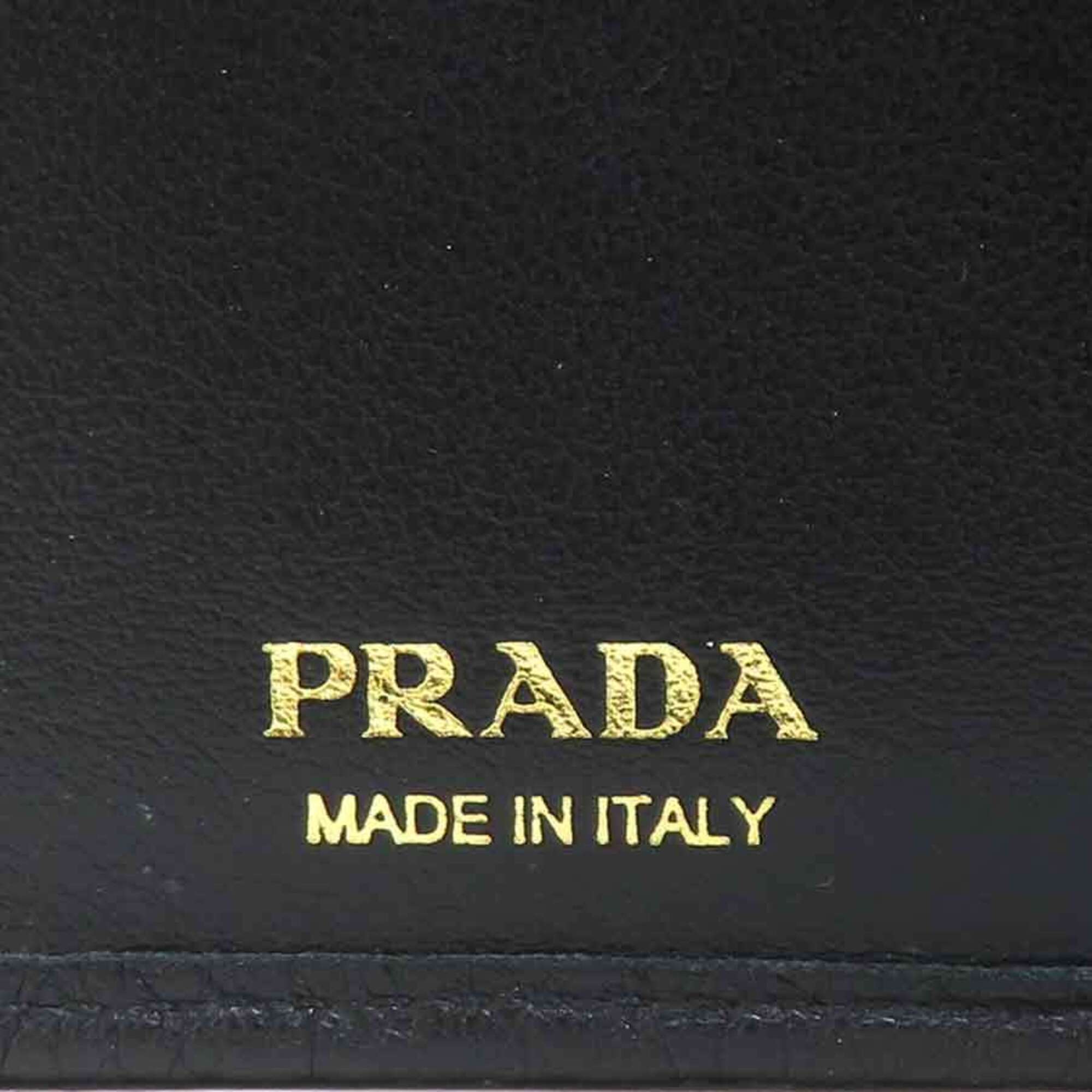 Prada Black Leather Wallet (Bi-Fold) (Pre-Owned)
