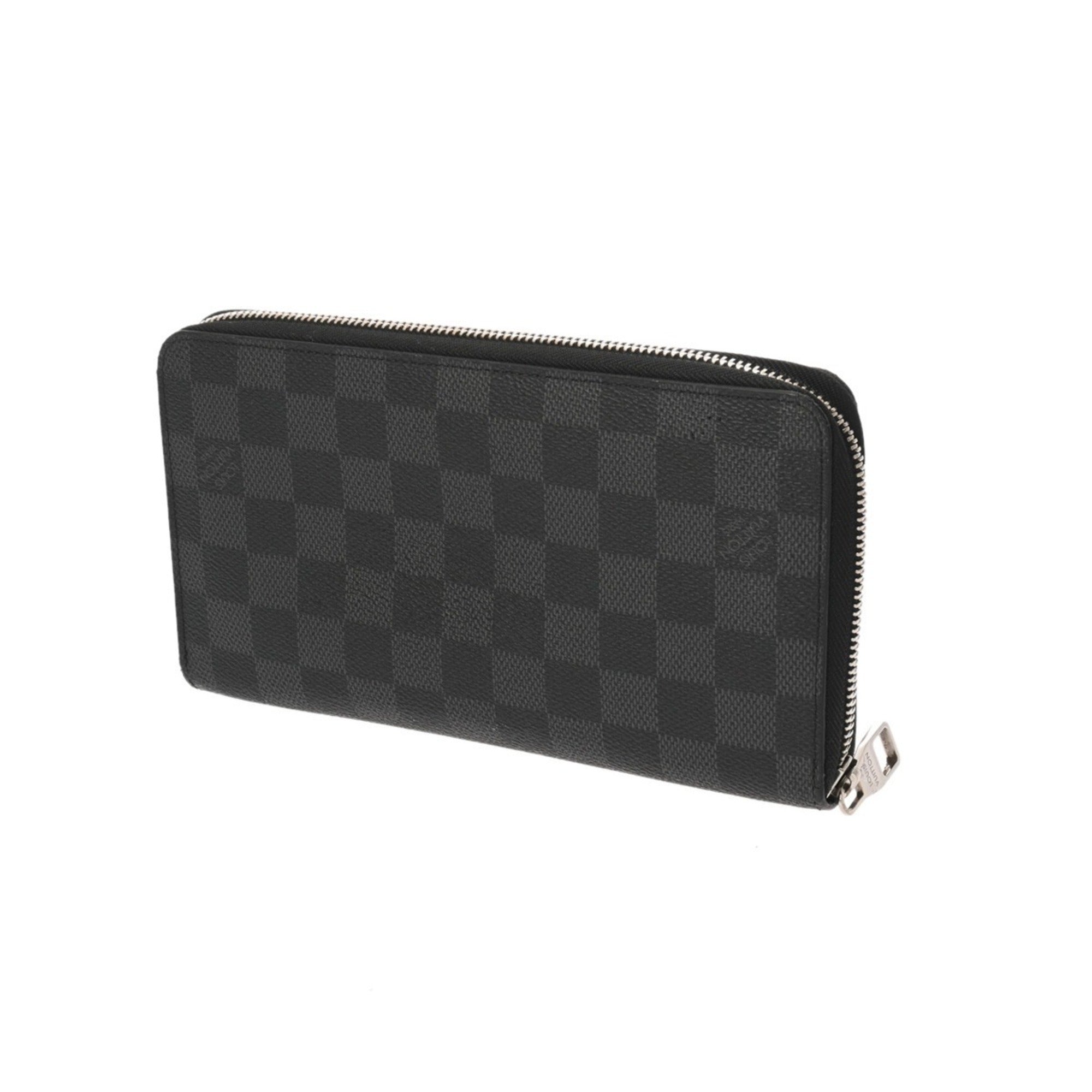 Louis Vuitton Black Gray Damier Graphite Long Wallet (Bi-Fold) (Pre-Owned)