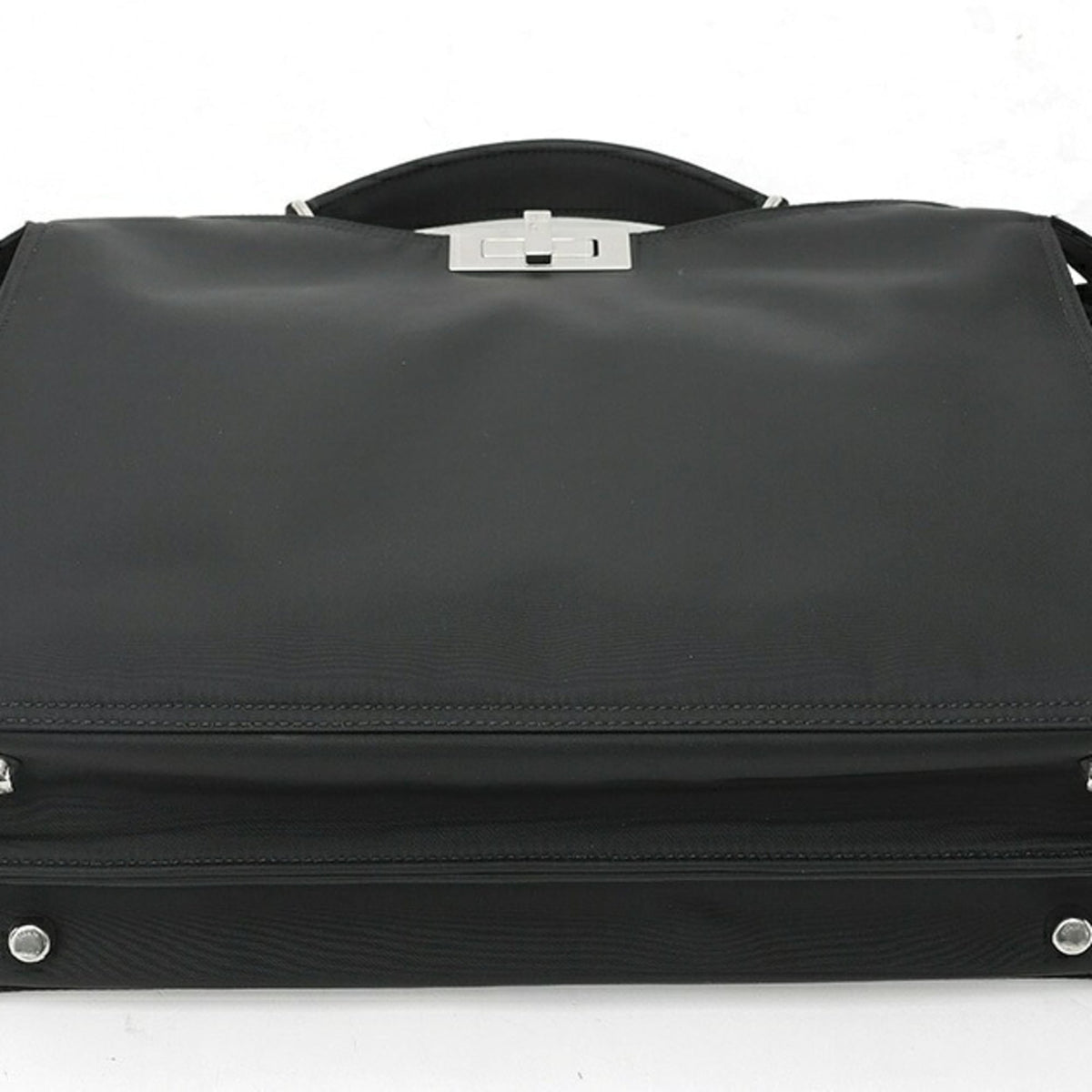 Fendi Peekaboo Black Nylon Tote Bag (Pre-Owned)