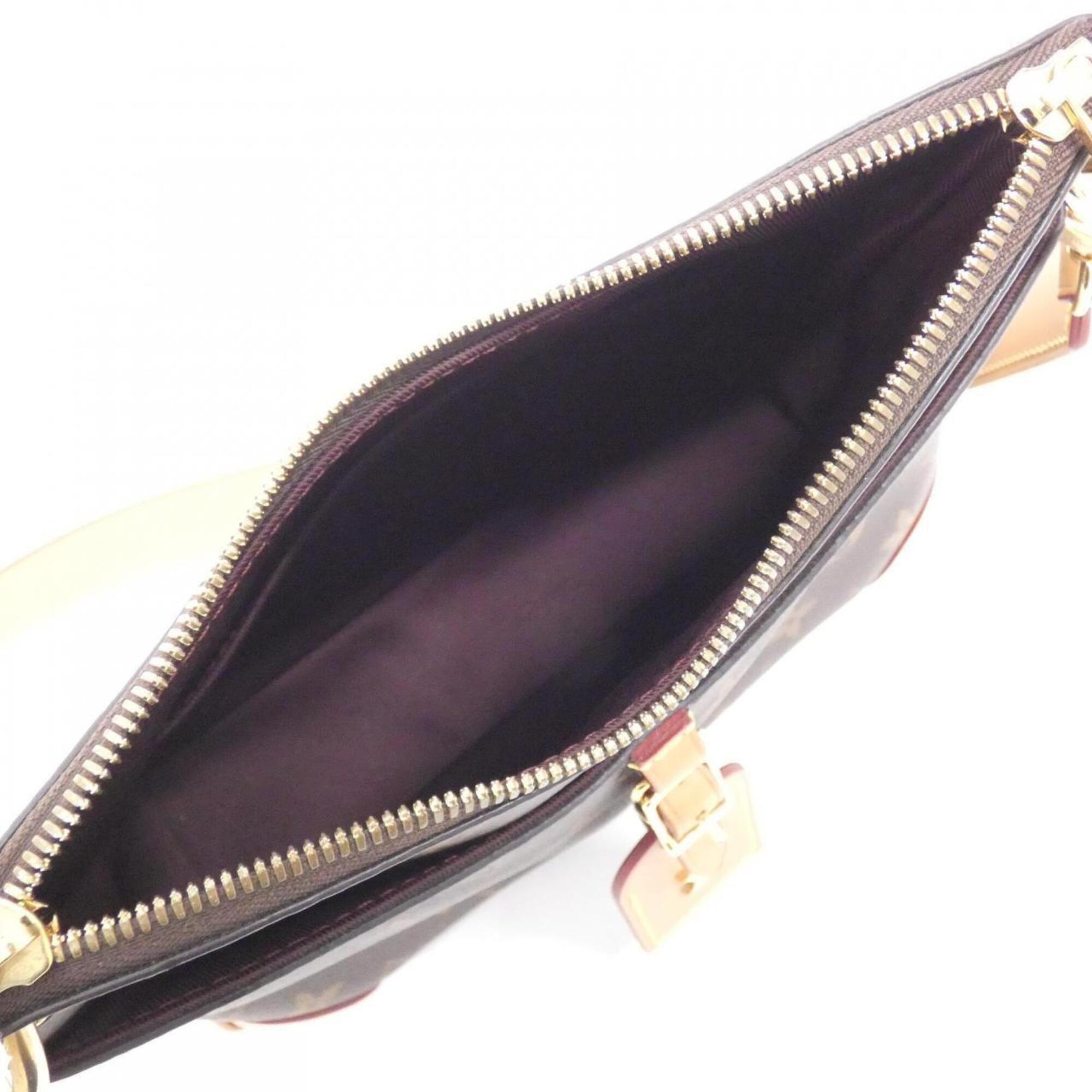 Louis Vuitton Marron Coated Canvas Shoulder Bag (Pre-Owned)