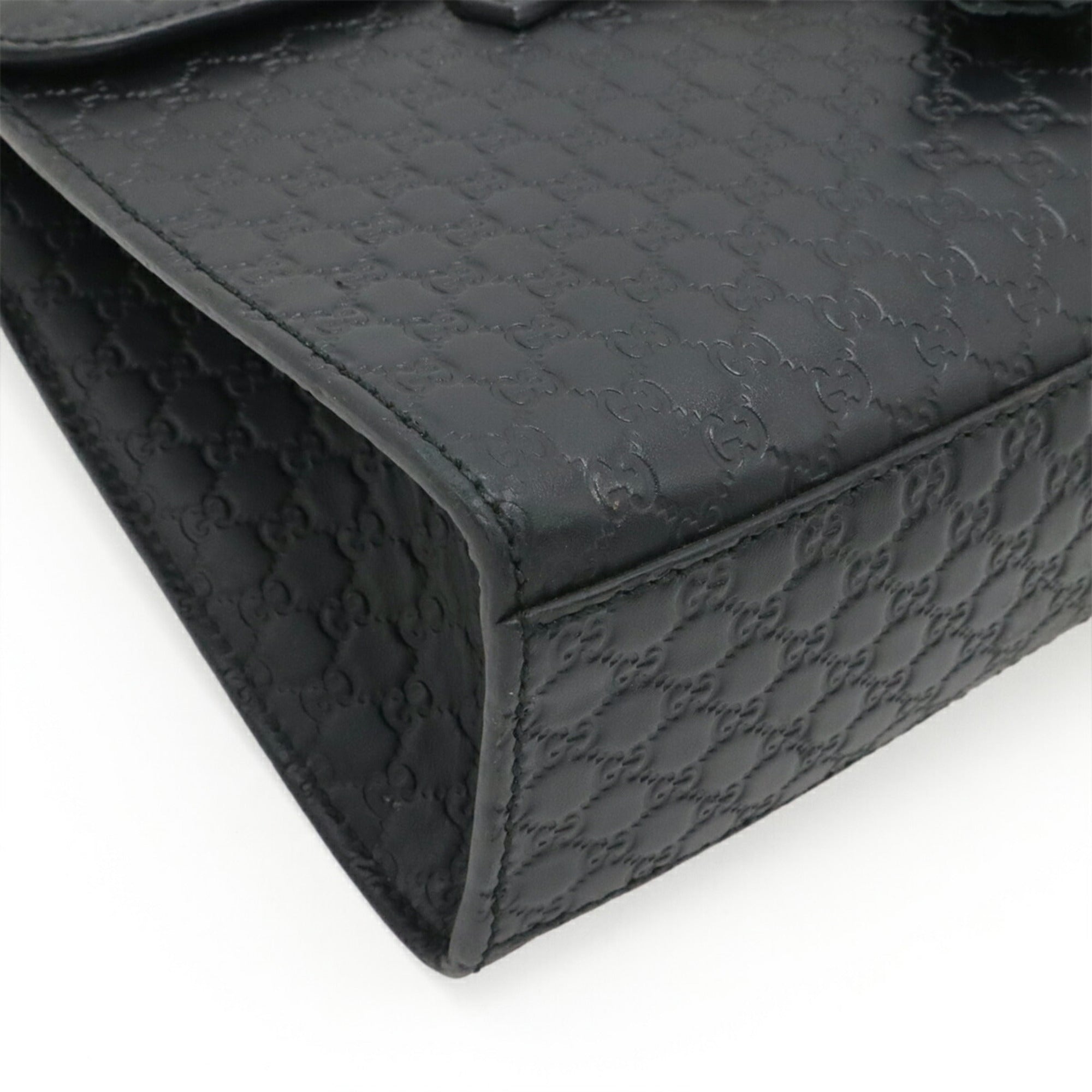 Gucci Microguccissima Black Micro Gg Leather Shoulder Bag (Pre-Owned)