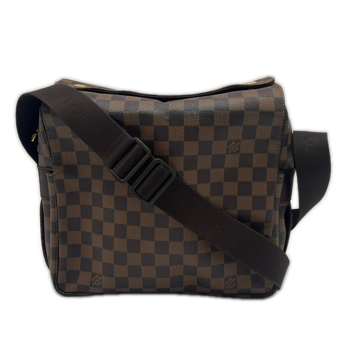 Louis Vuitton Beige Brown Damier Canvas Coated Canvas Leather Shoulder Bag (Pre-Owned)