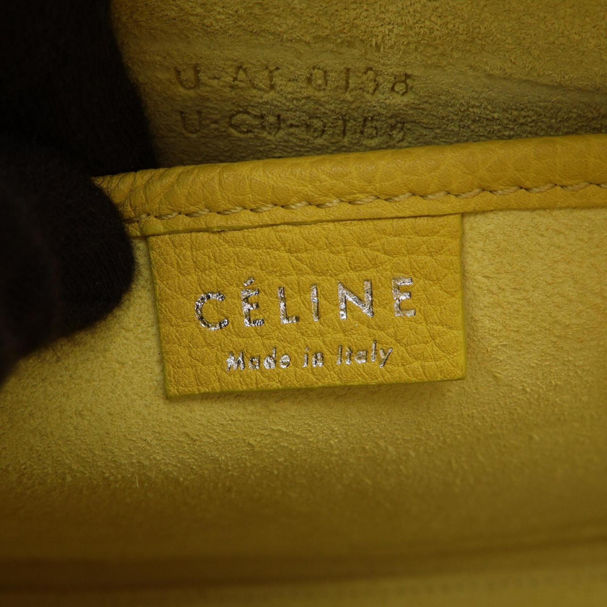 Celine Yellow Leather Handbag (Pre-Owned)