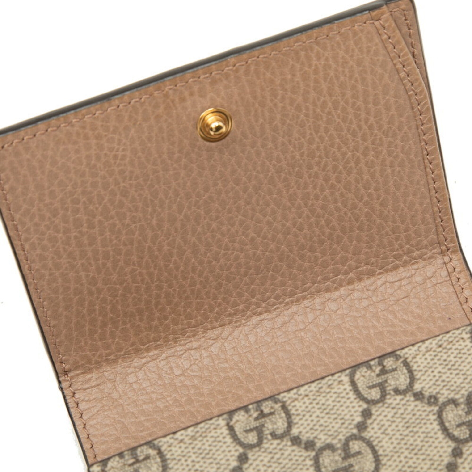 Gucci Beige Brown Pvc Leather Wallet (Bi-Fold) (Pre-Owned)