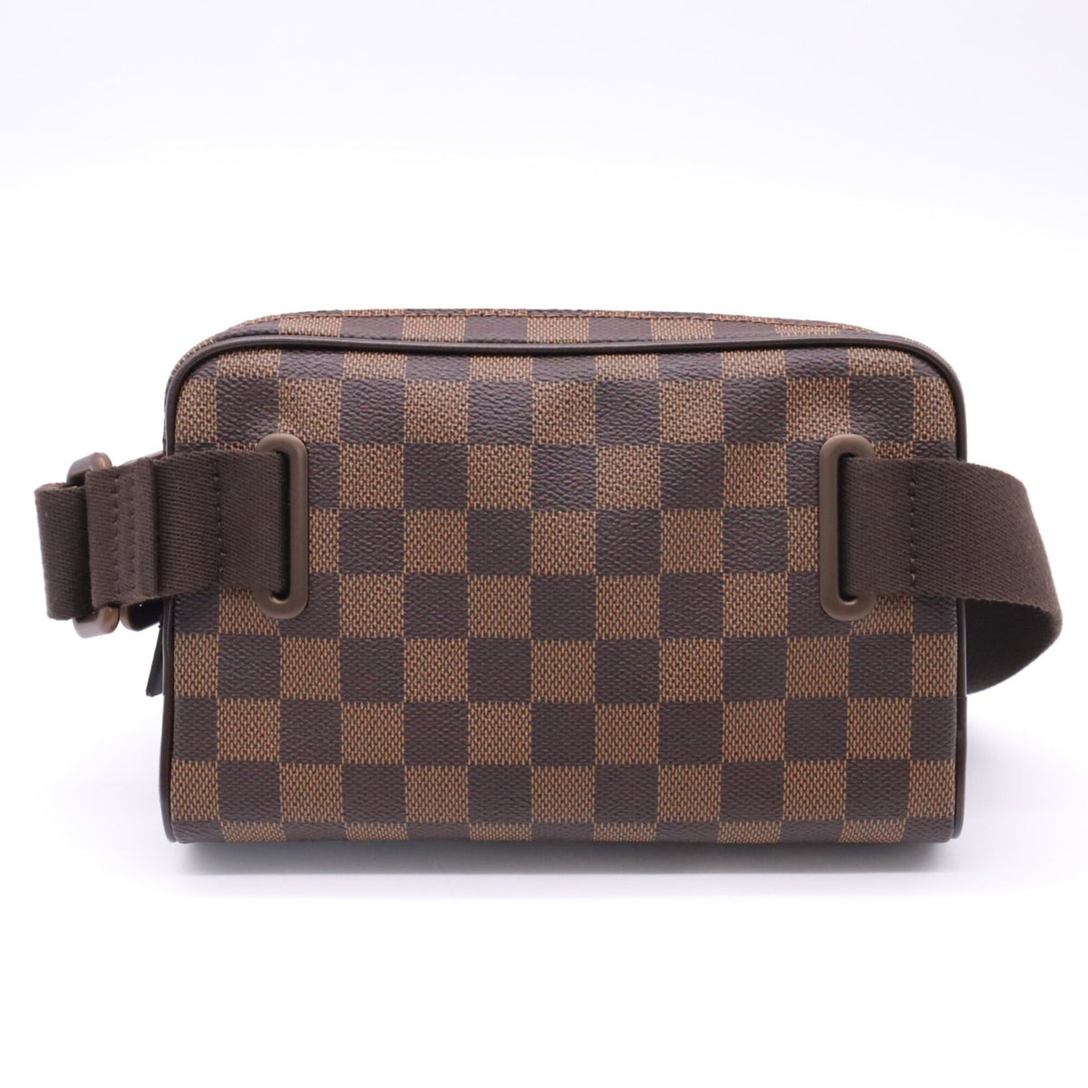Louis Vuitton Beige Brown Coated Canvas Leather Sling Bag (Pre-Owned)