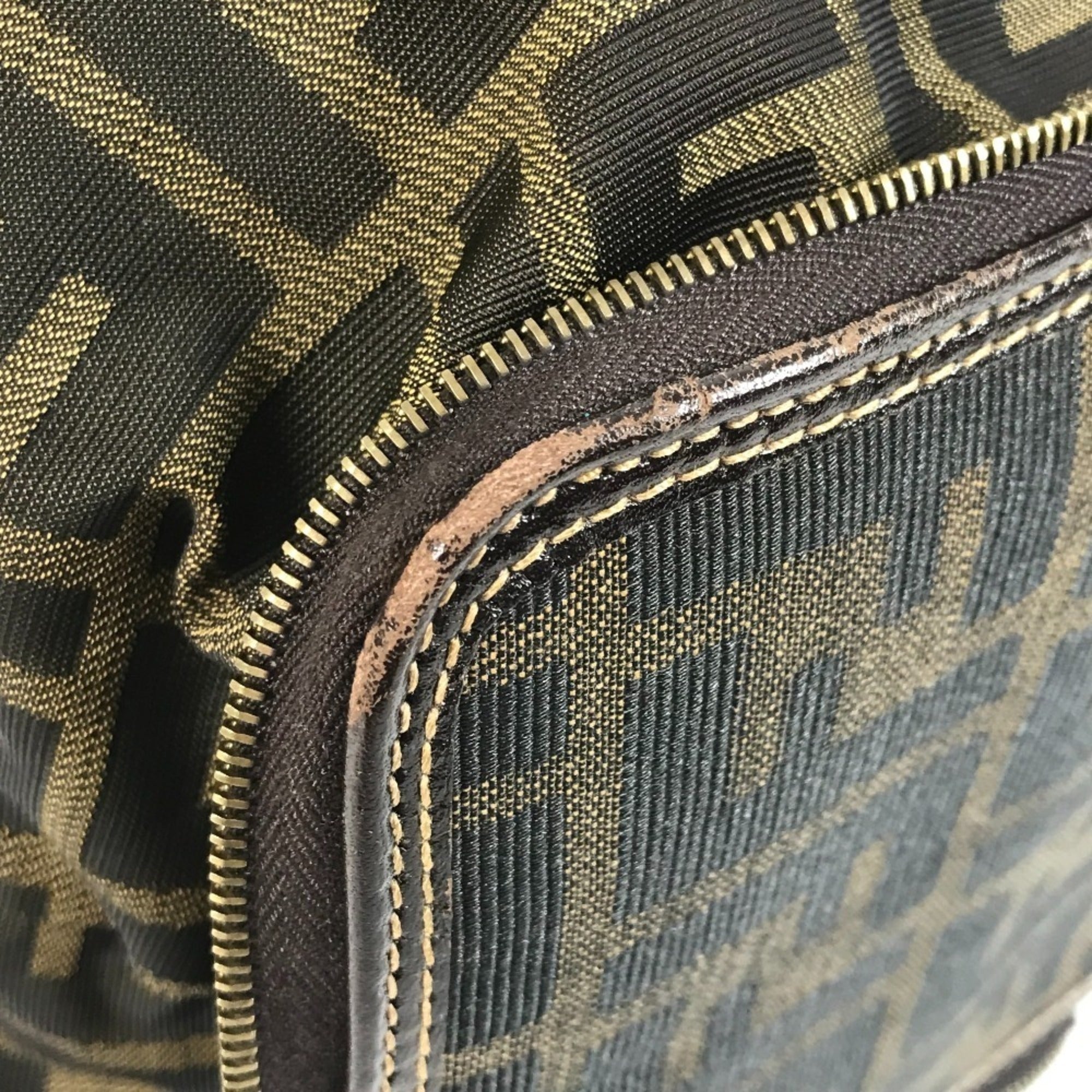 Fendi Zucca Brown Canvas Eco-Bag Handbag Tote Bag (Pre-Owned)
