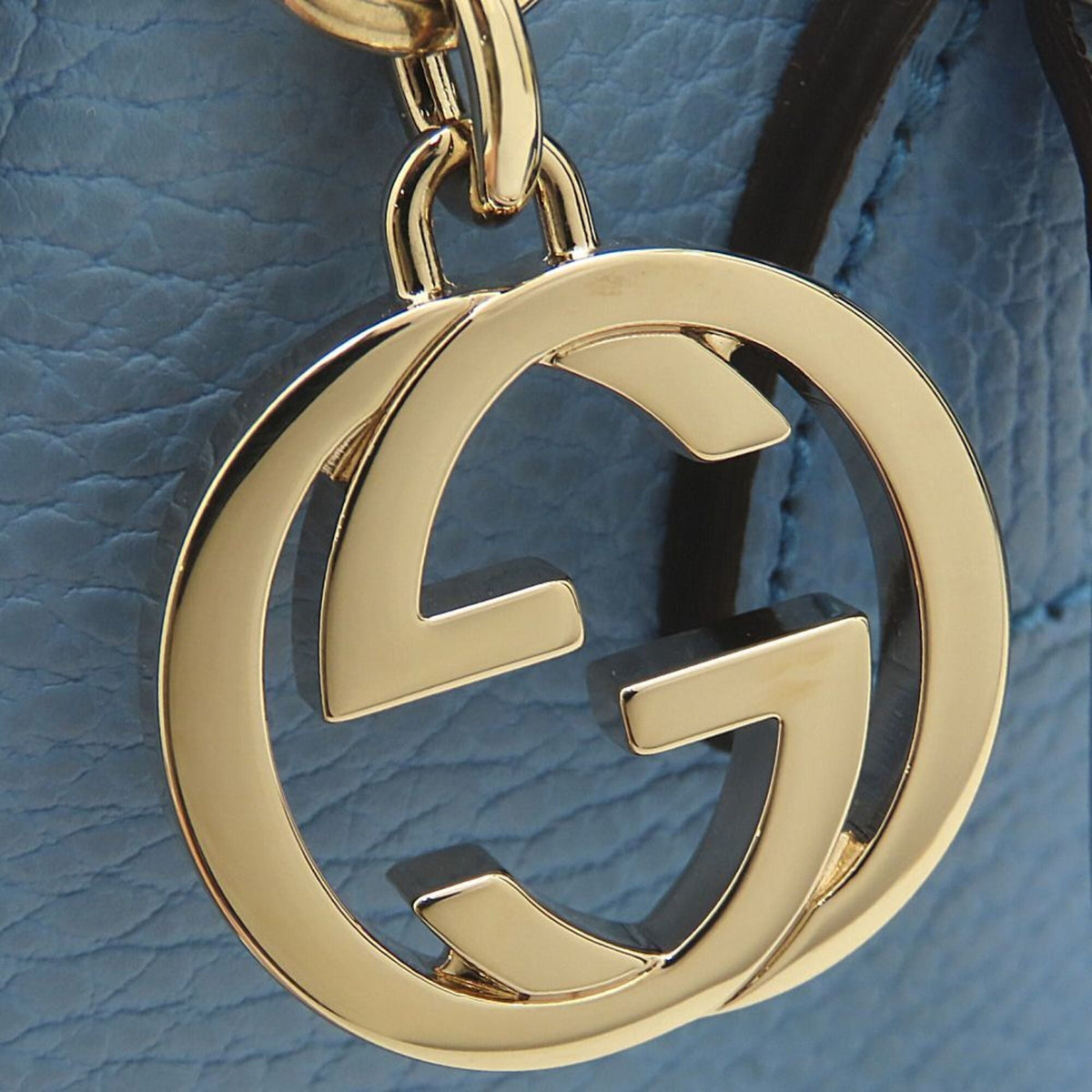 Gucci Light Blue Leather Handbag (Pre-Owned)