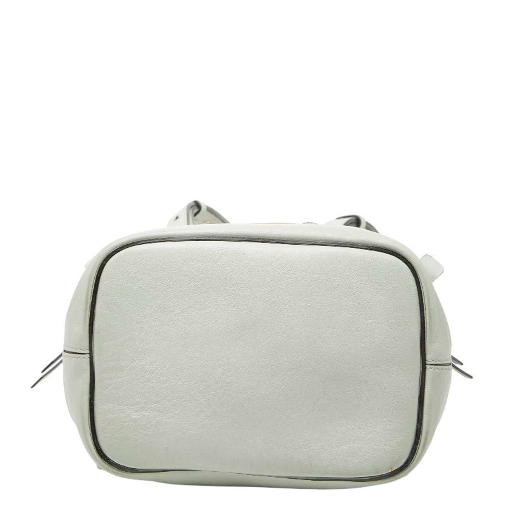 Chloé Gray Leather Suede Backpack Shoulder Bag (Pre-Owned)