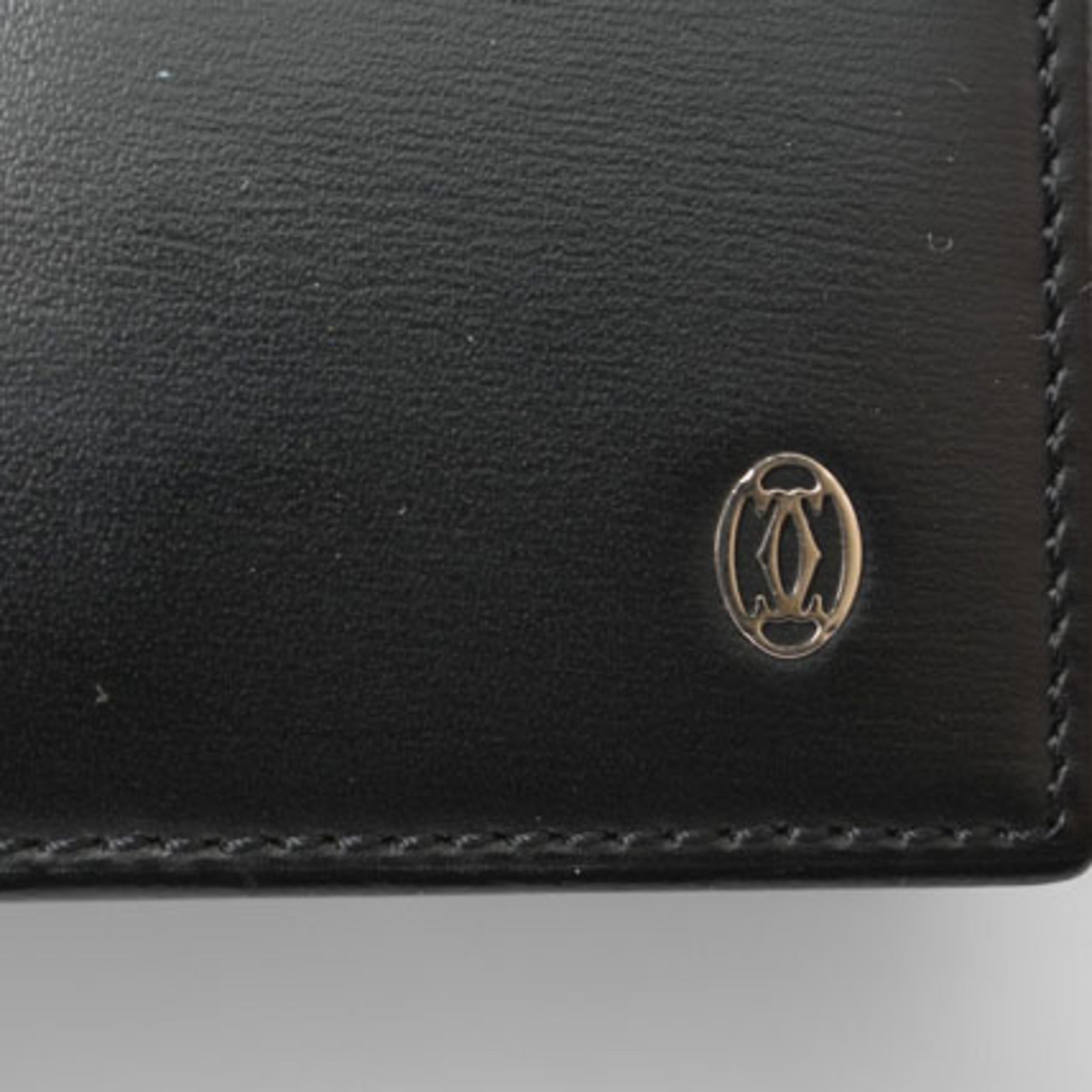 Cartier Black Leather Wallet (Bi-Fold) (Pre-Owned)