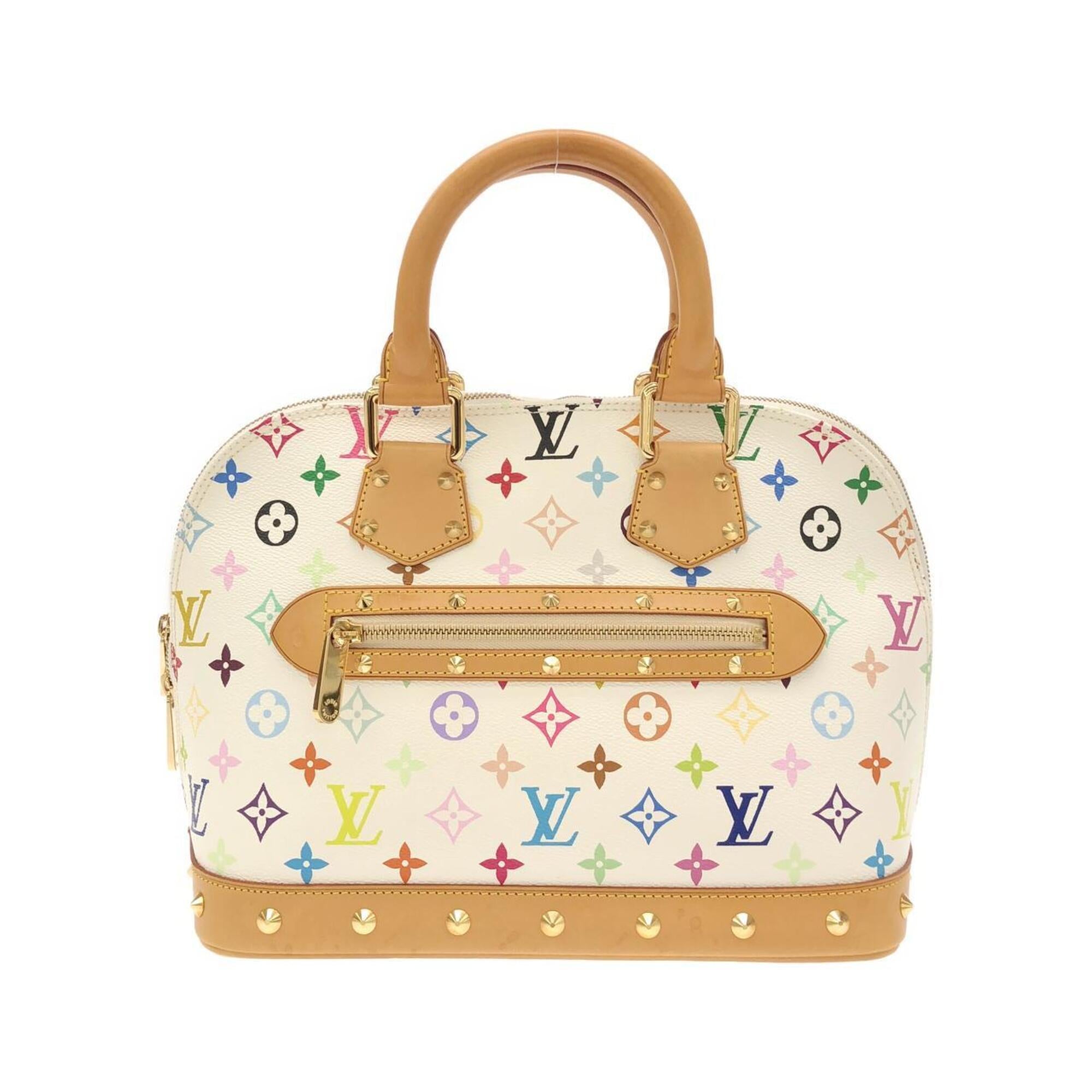 Louis Vuitton White Coated Canvas Handbag (Pre-Owned)