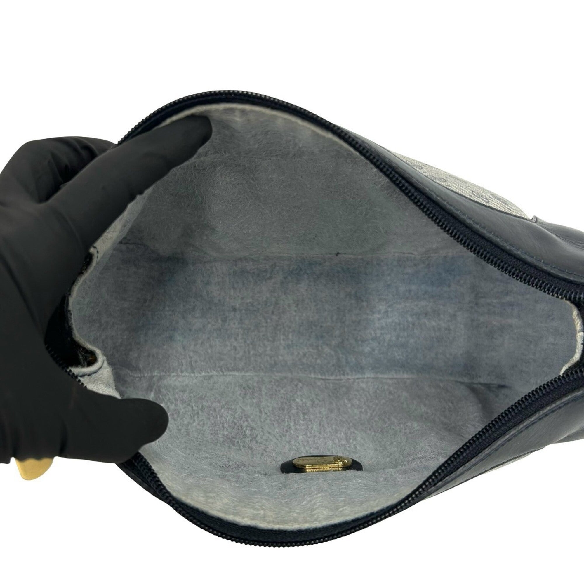 Gucci Navy Leather Pvc Pochette Shoulder Bag (Pre-Owned)