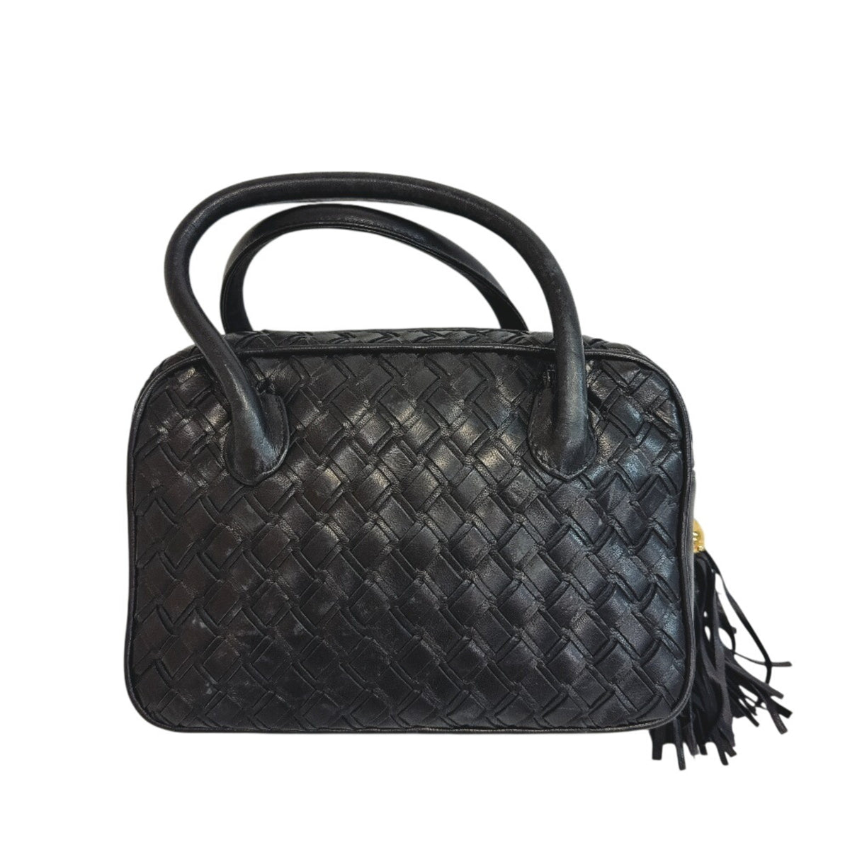 Bally Black Leather Handbag Shoulder Bag (Pre-Owned)