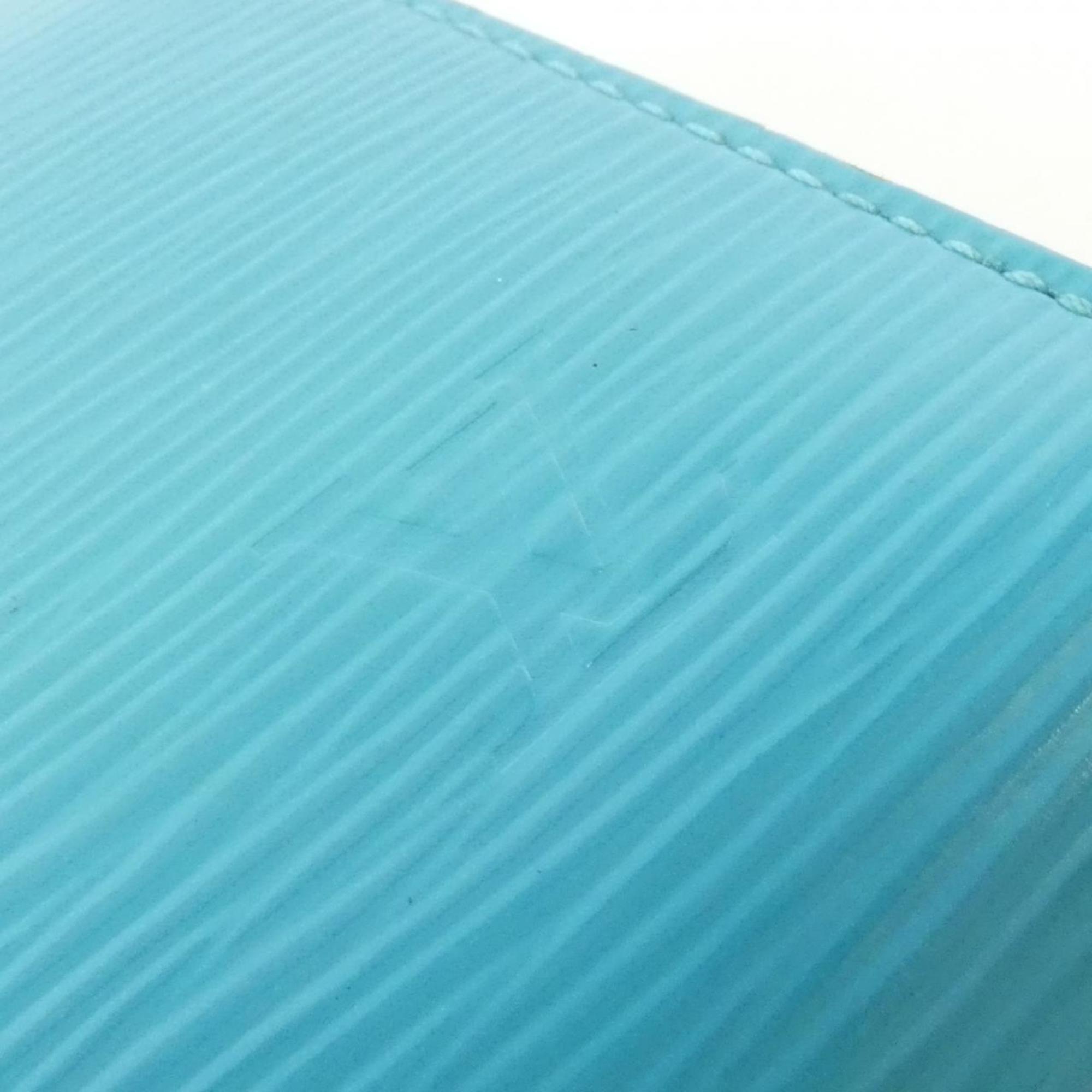 Louis Vuitton Blue Leather Long Wallet (Bi-Fold) (Pre-Owned)