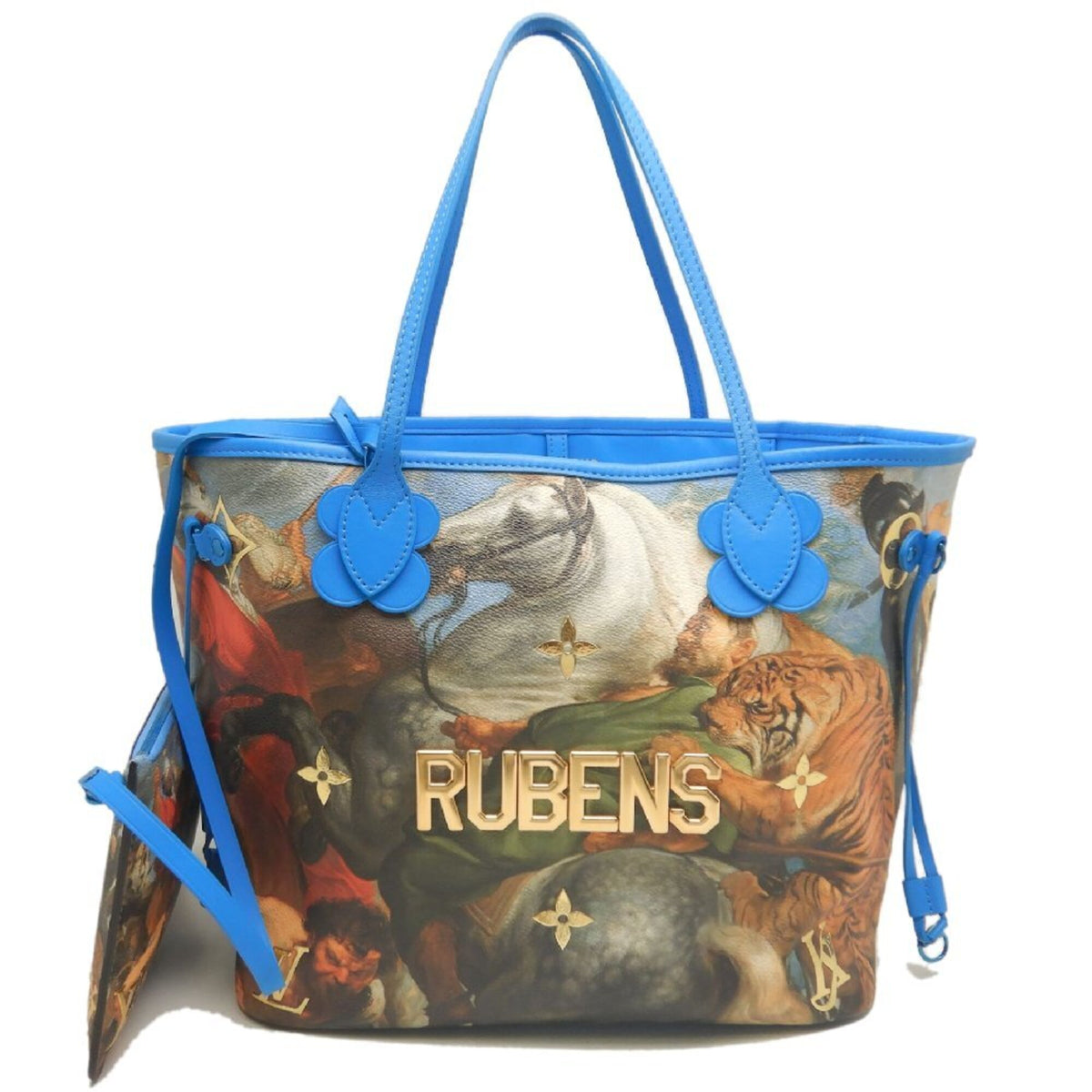 Louis Vuitton Grand Blue Coated Canvas Tote Bag (Pre-Owned)