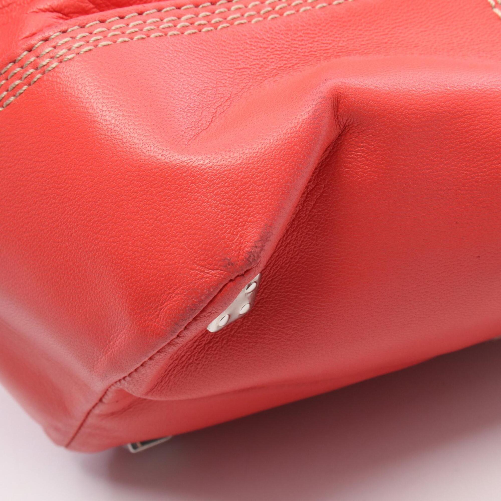 Loewe Red Color Leather Handbag (Pre-Owned)