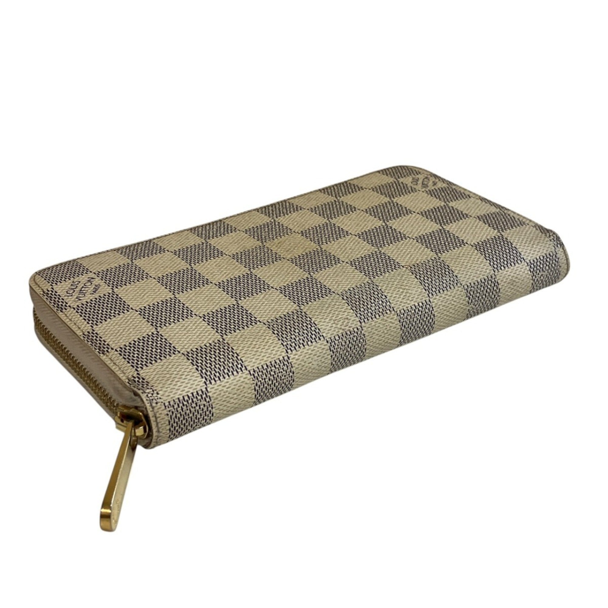 Louis Vuitton Damier Azur White Damier Canvas Long Wallet (Bi-Fold) (Pre-Owned)