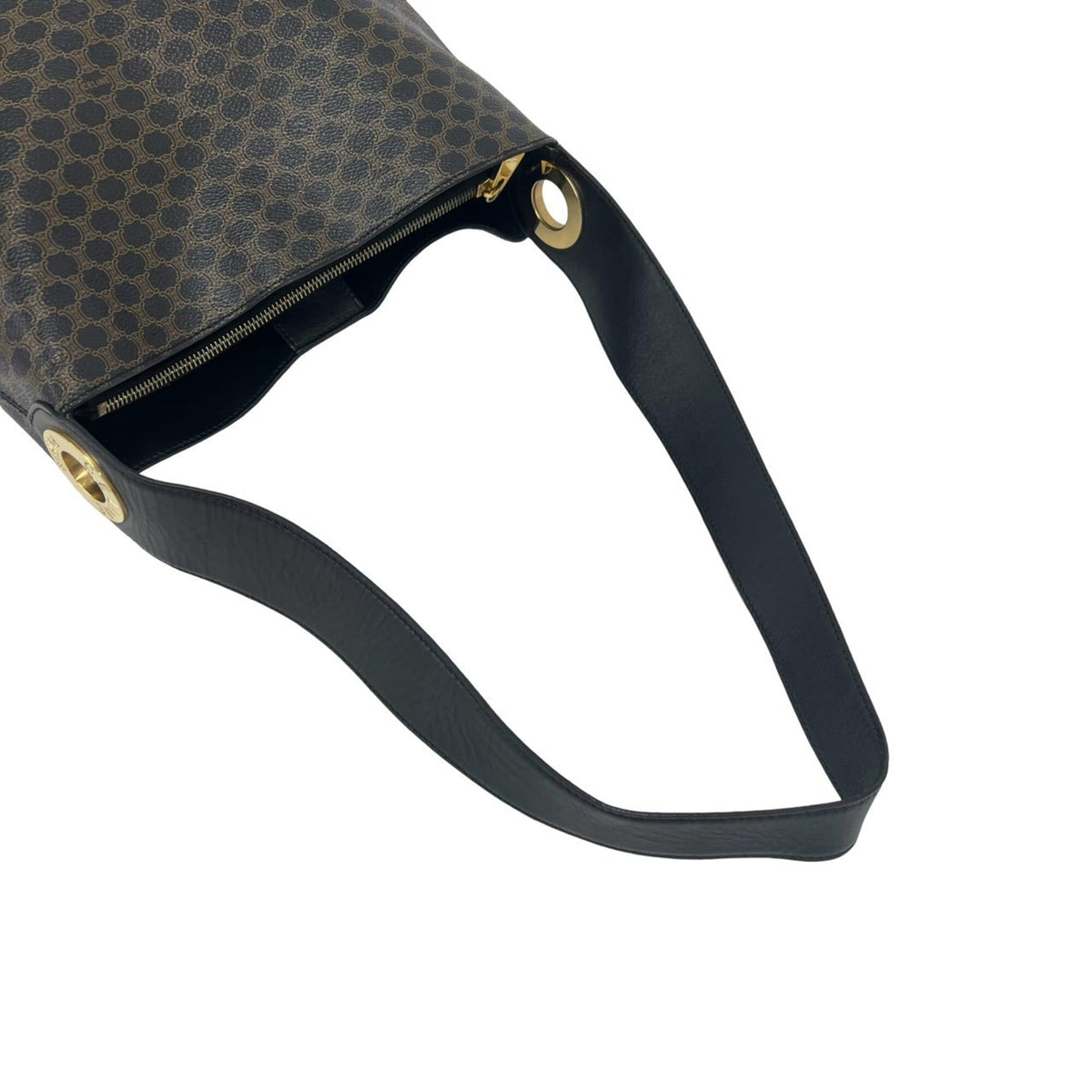 Celine Black Brown Pvc Leather Shoulder Bag (Pre-Owned)