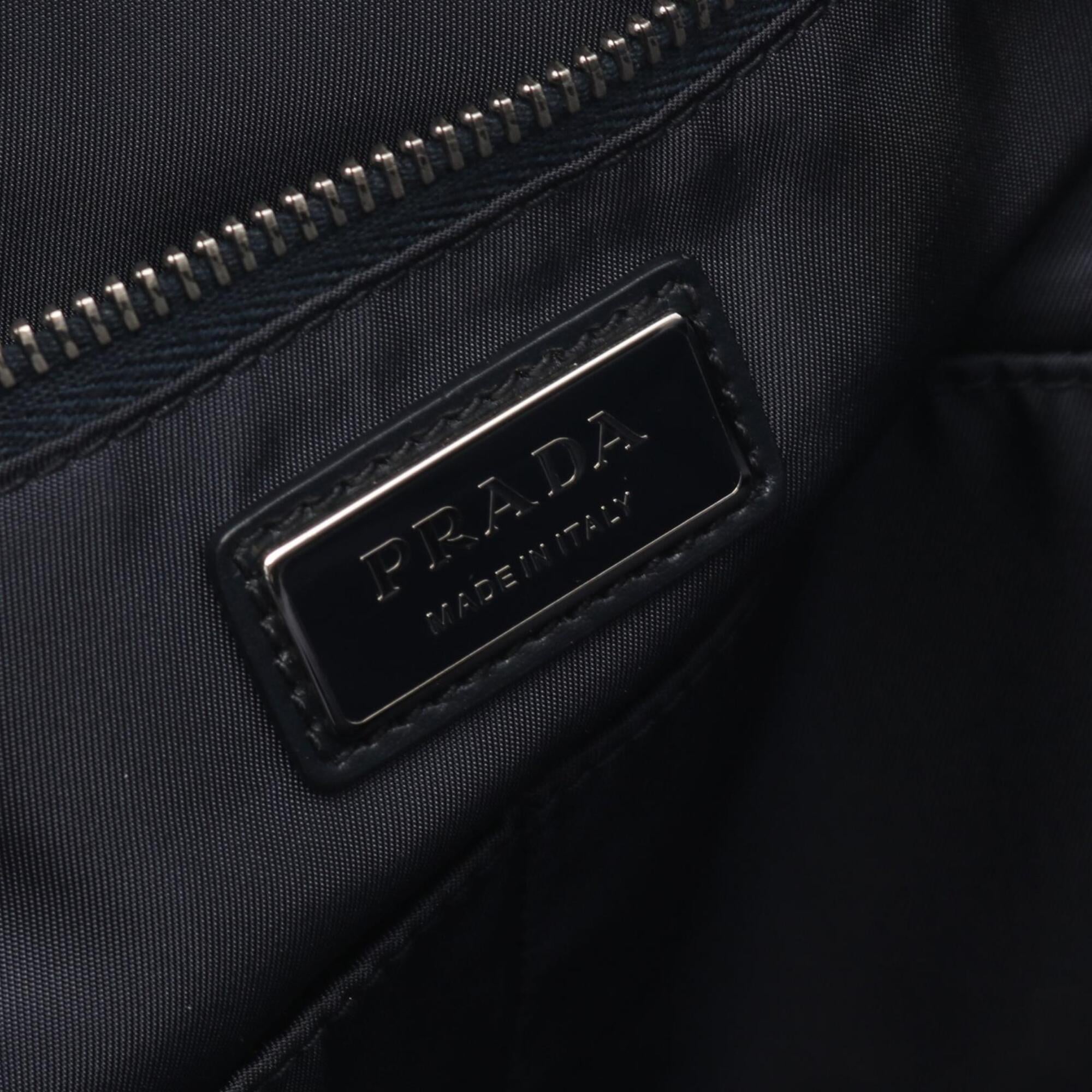 Prada Navy Nylon Handbag Tote Bag (Pre-Owned)