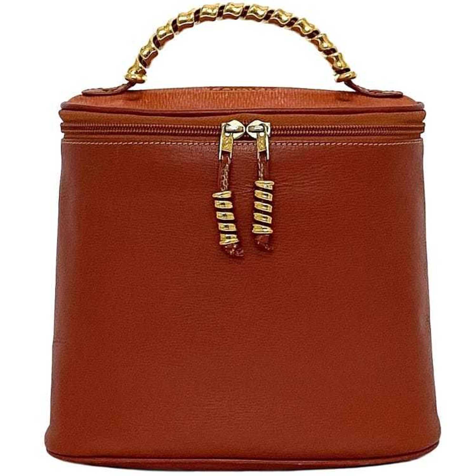 Loewe Red Color Leather Clutch Bag Handbag Vanity Bag (Pre-Owned)