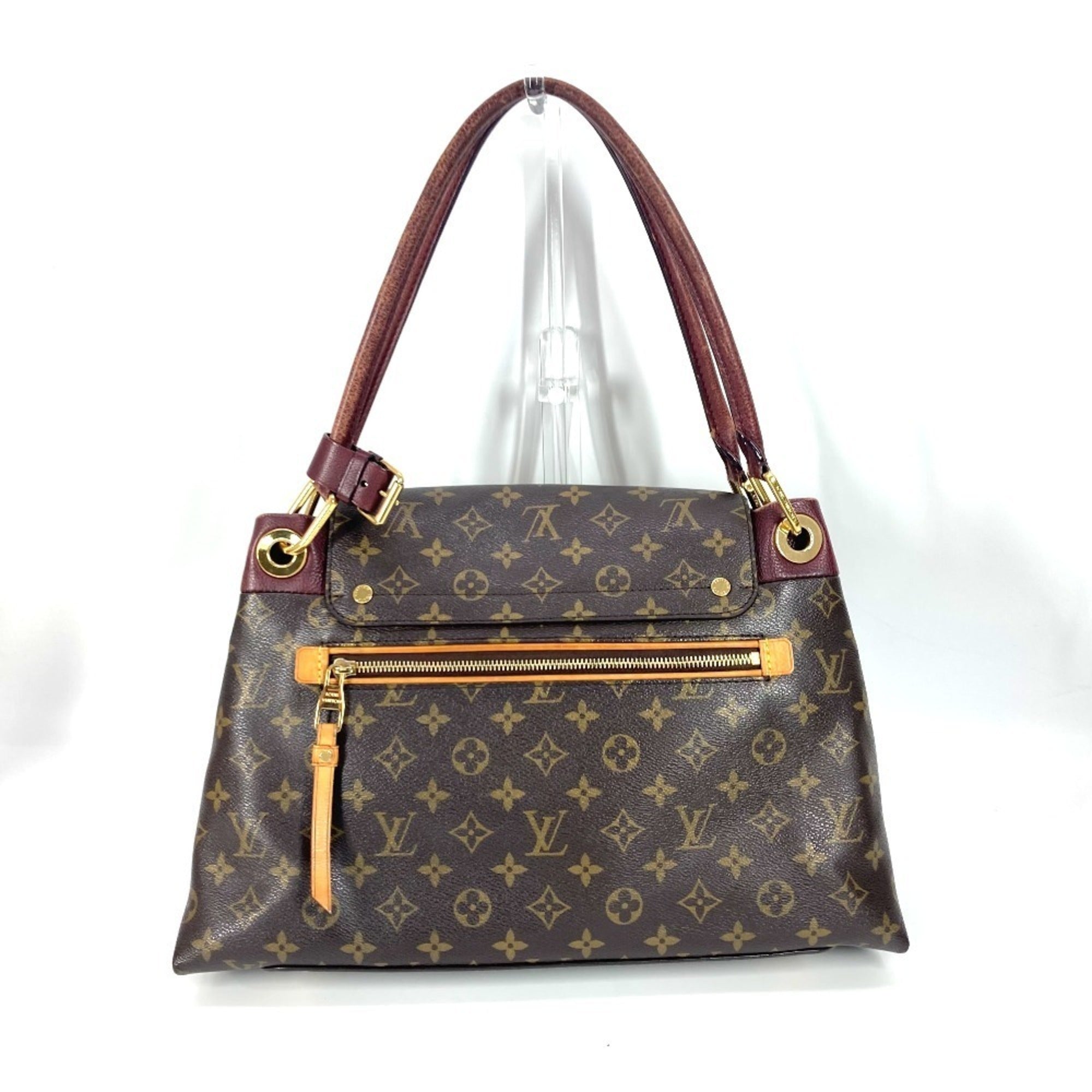 Louis Vuitton Brown Purple Monogram Canvas Shoulder Bag Tote Bag (Pre-Owned)