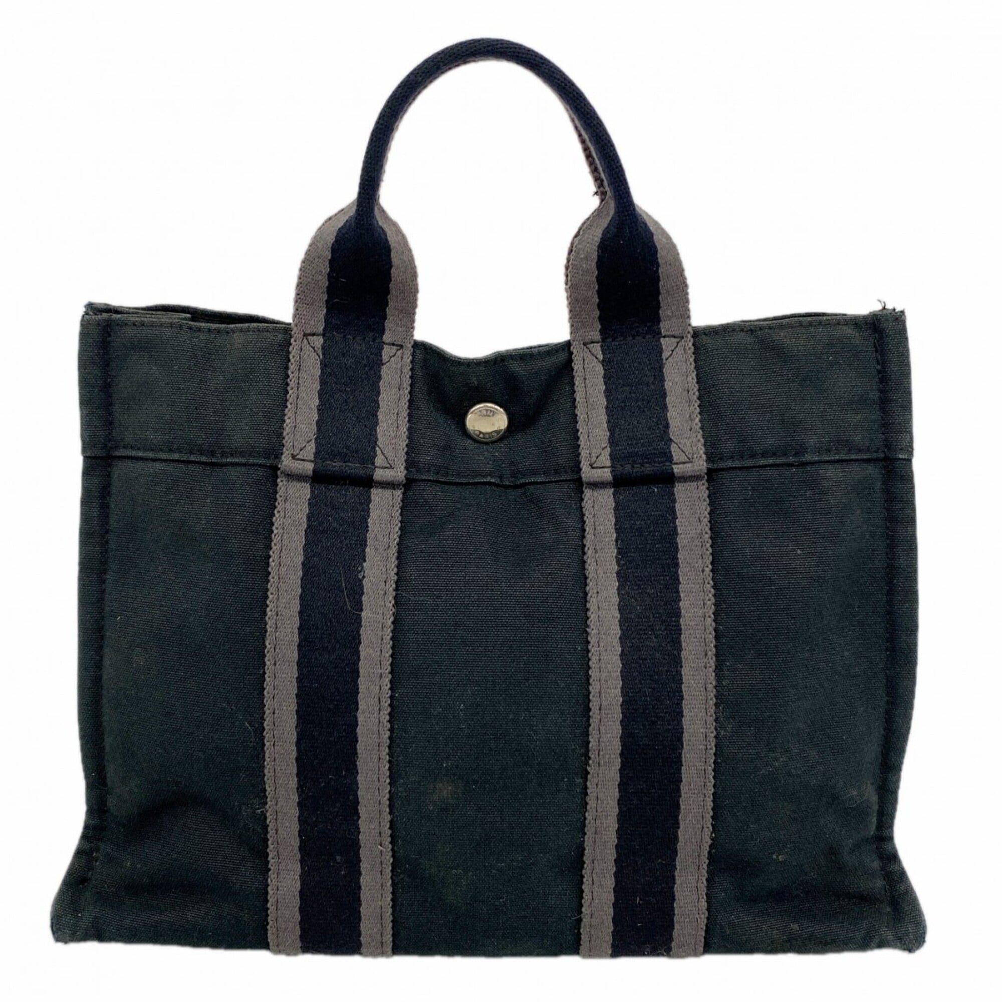 Hermes Black Canvas Handbag (Pre-Owned)