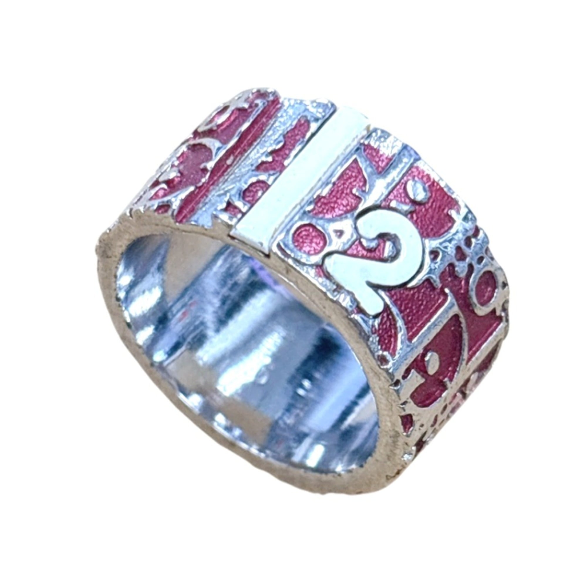 Christian Dior Red Color Band Ring (Pre-Owned)