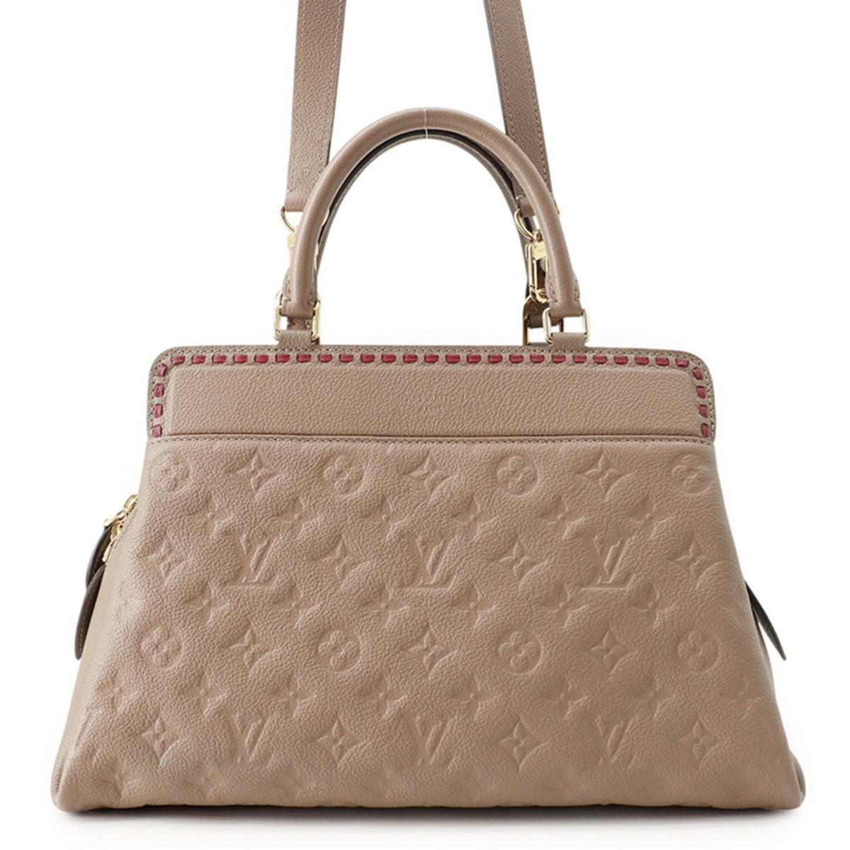 Louis Vuitton Taupe Monogram Empreinte Handbag Shoulder Bag (Pre-Owned)
