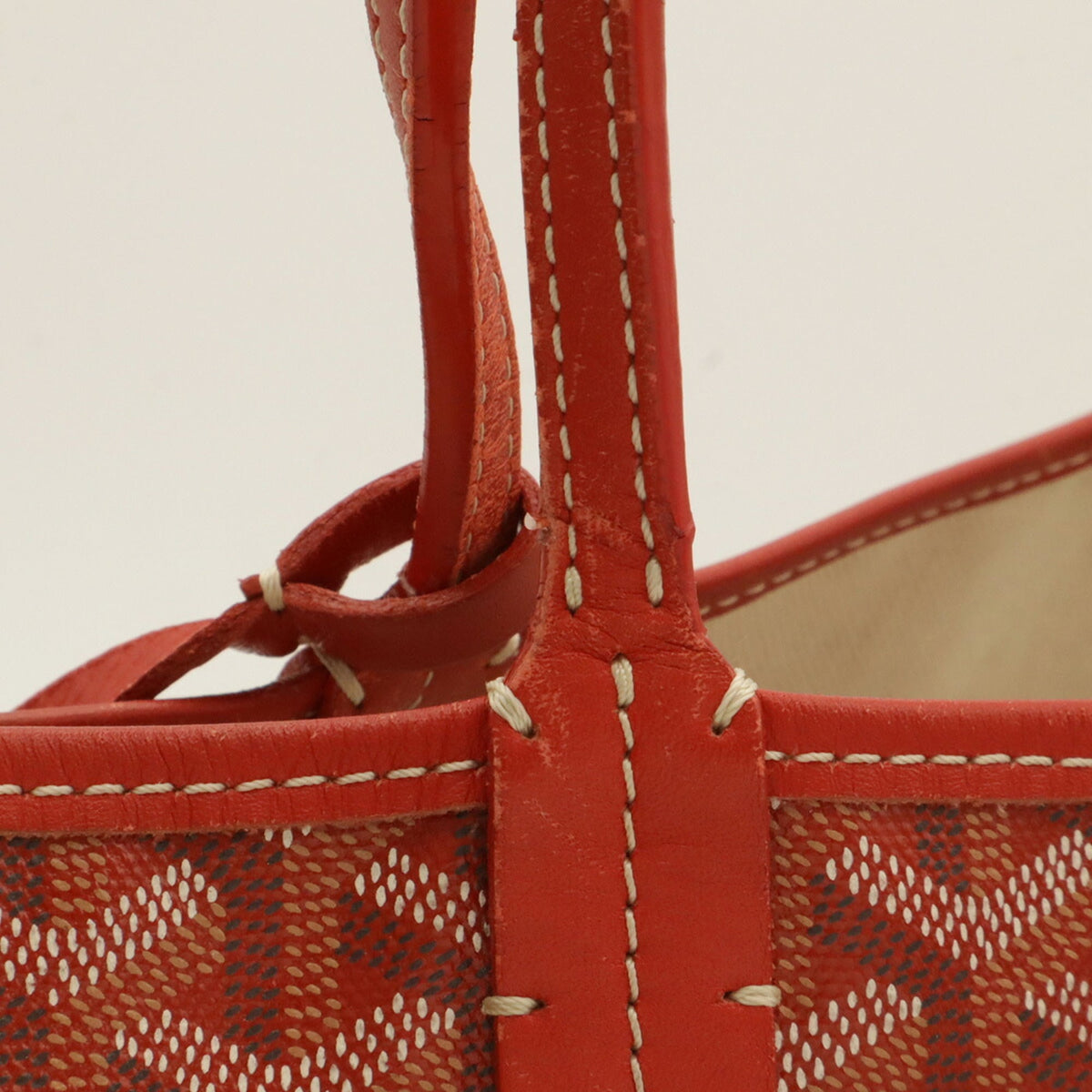 Goyard Red Color Yellow Coated Canvas Pouch Shoulder Bag Tote Bag (Pre-Owned)
