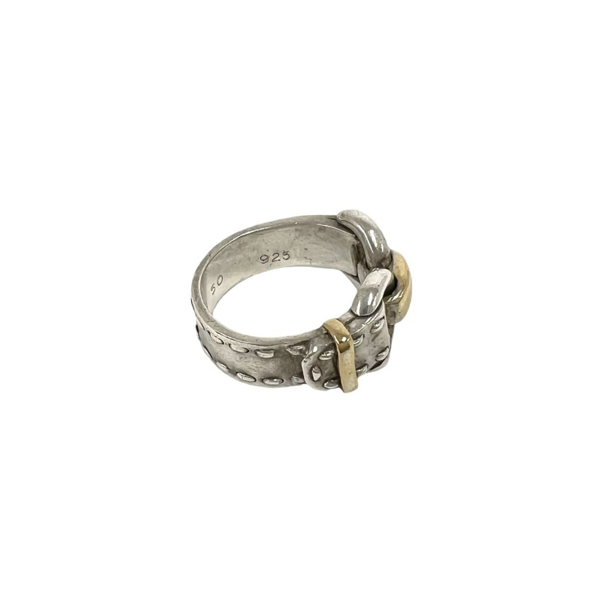 Hermes Gold Silver Yellow Gold (18K) Silver 925 Band Ring (Pre-Owned)